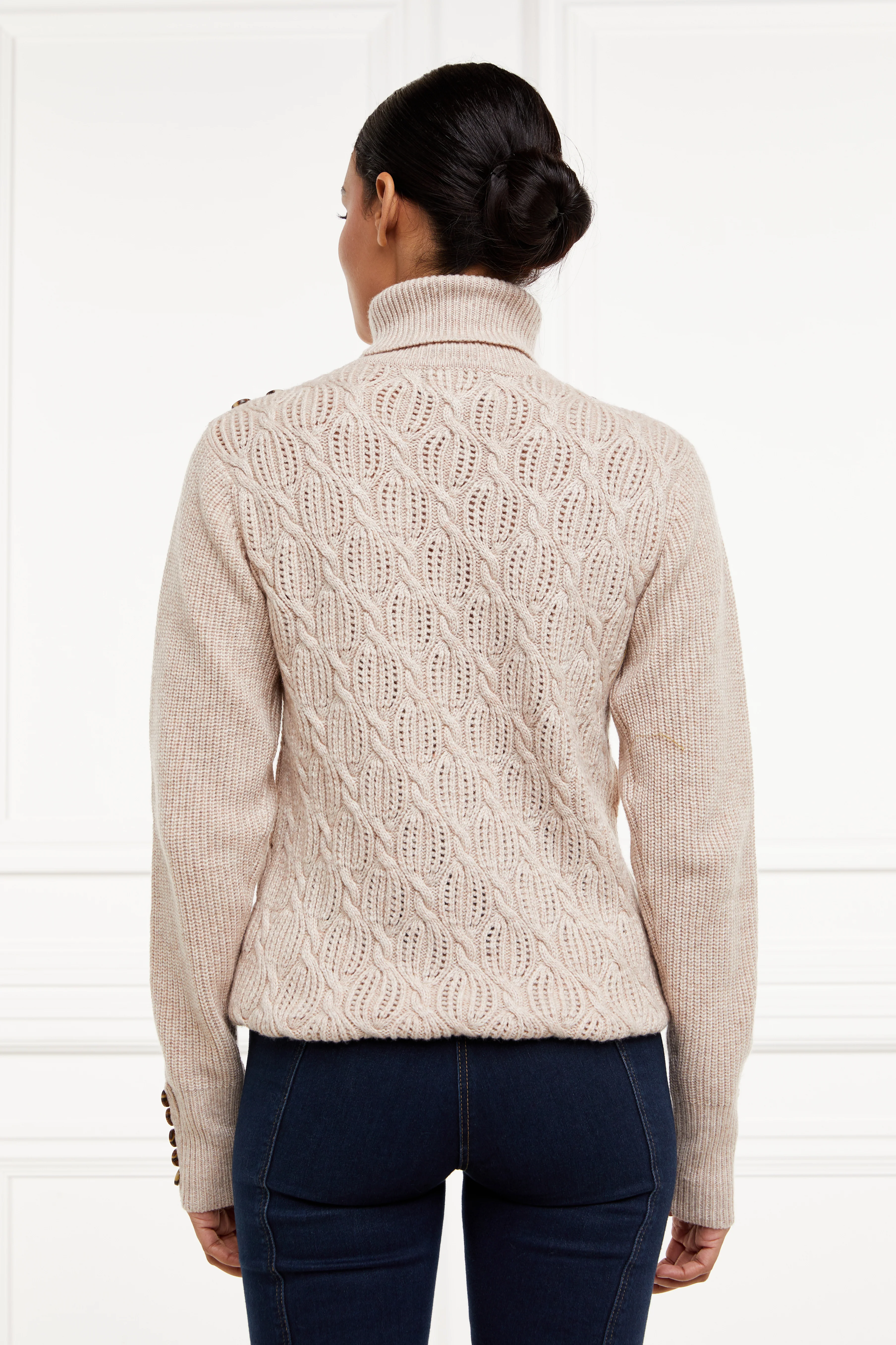 Cotswold Roll Neck Knit (Oatmeal) - Image 2