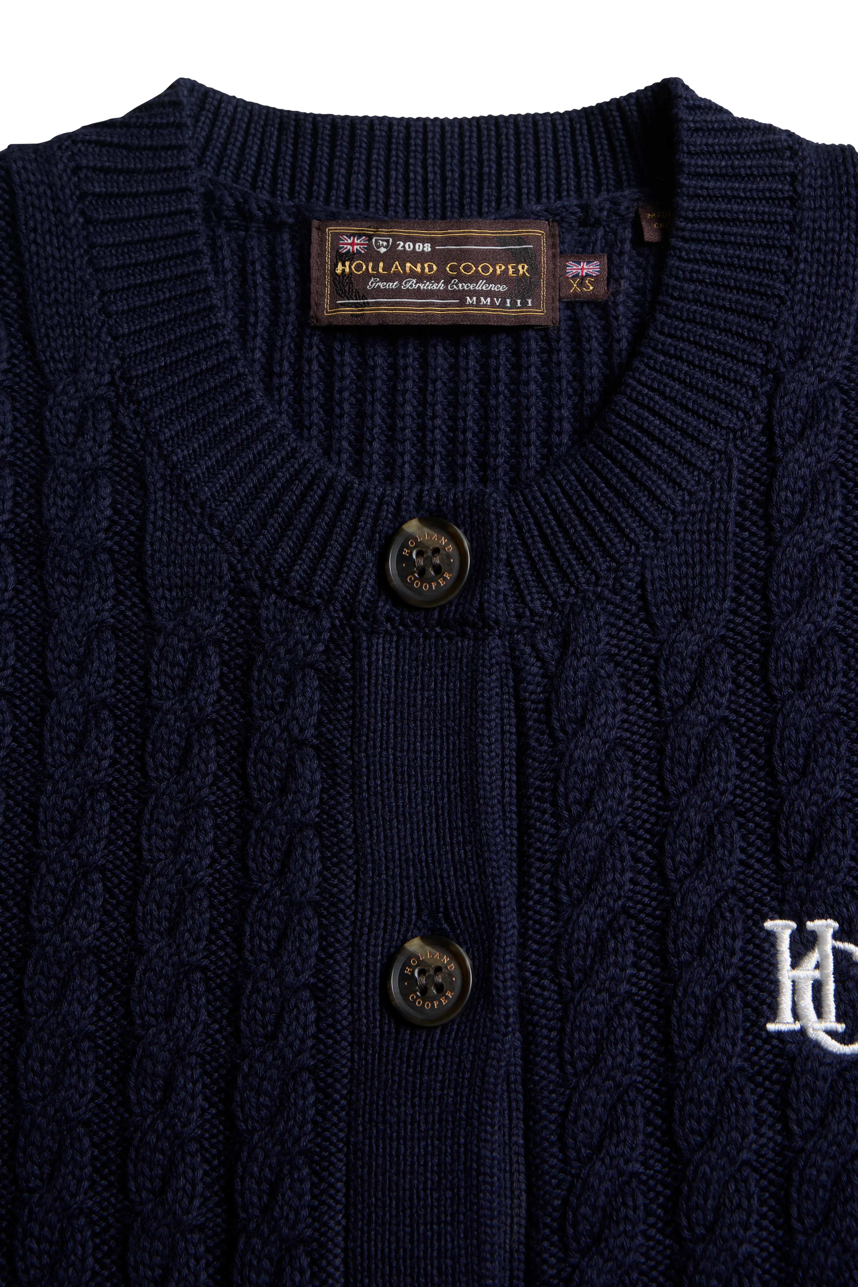 Cotswold Short Sleeve Cardigan (Ink Navy) - Image 9