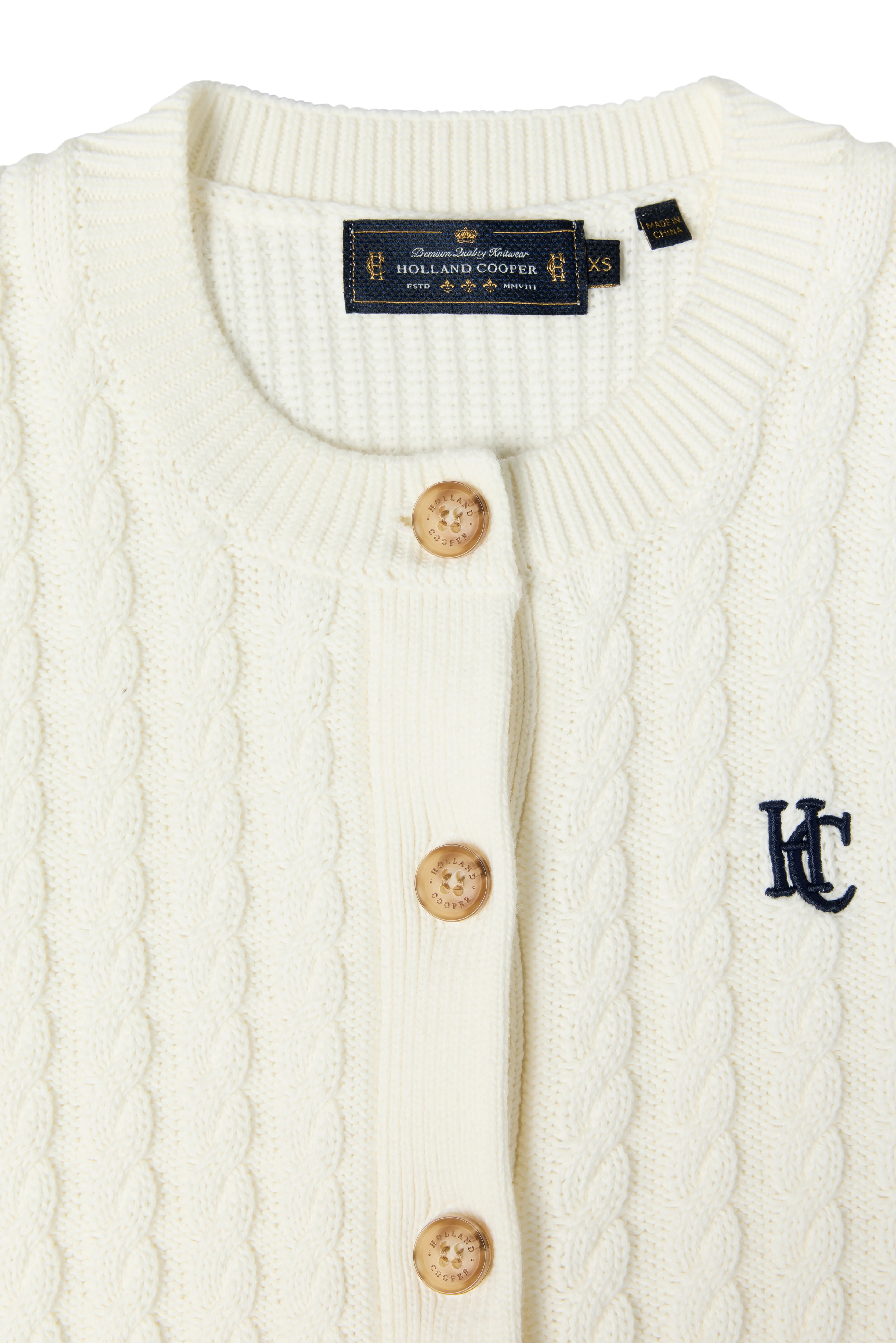 Cotswold Short Sleeve Cardigan (Natural) - Image 8
