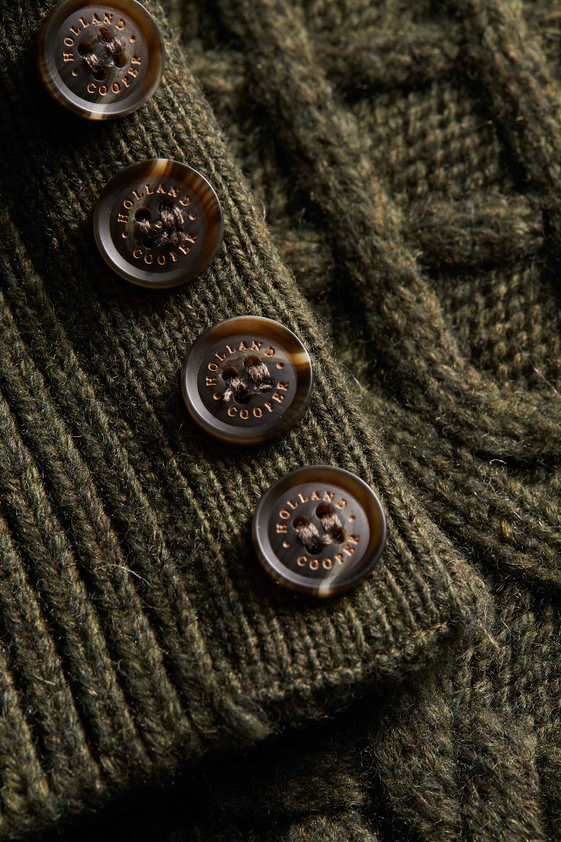 Country Cable Quarter Zip Knit (Forest Green) - Image 7