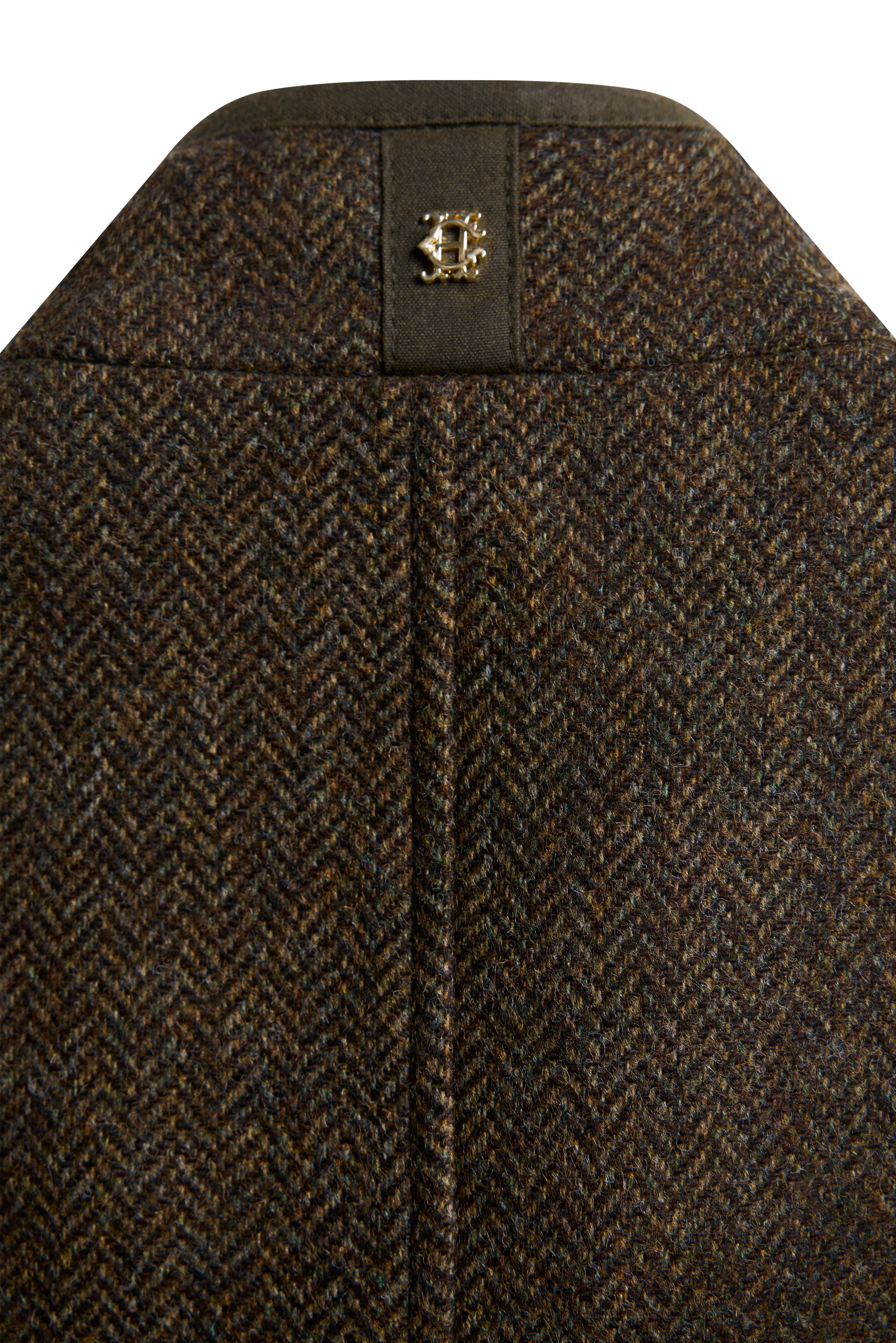 Country Classic Tweed Gilet (Dark Green Herringbone) - Image 9