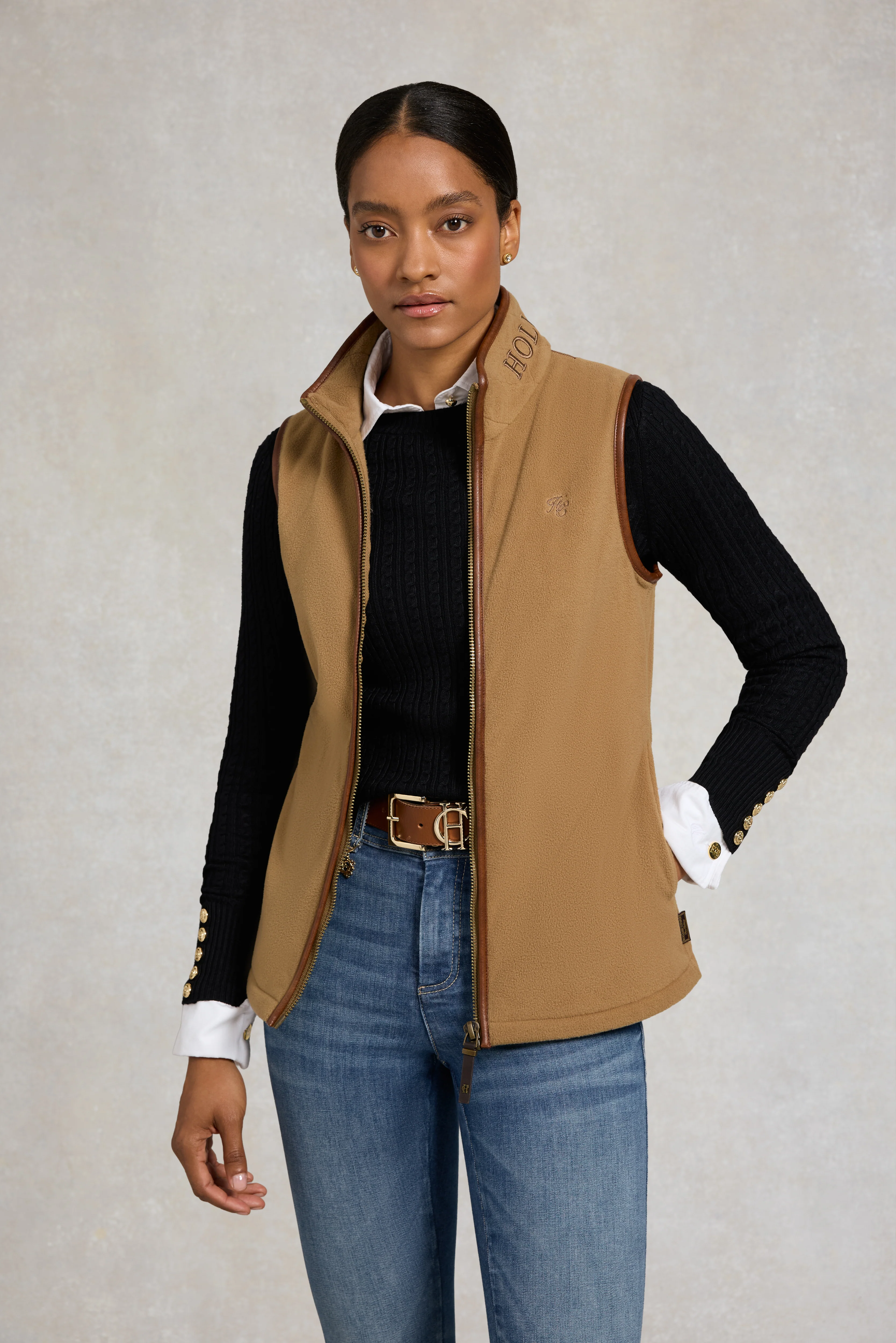 Country Fleece Gilet (Coffee)