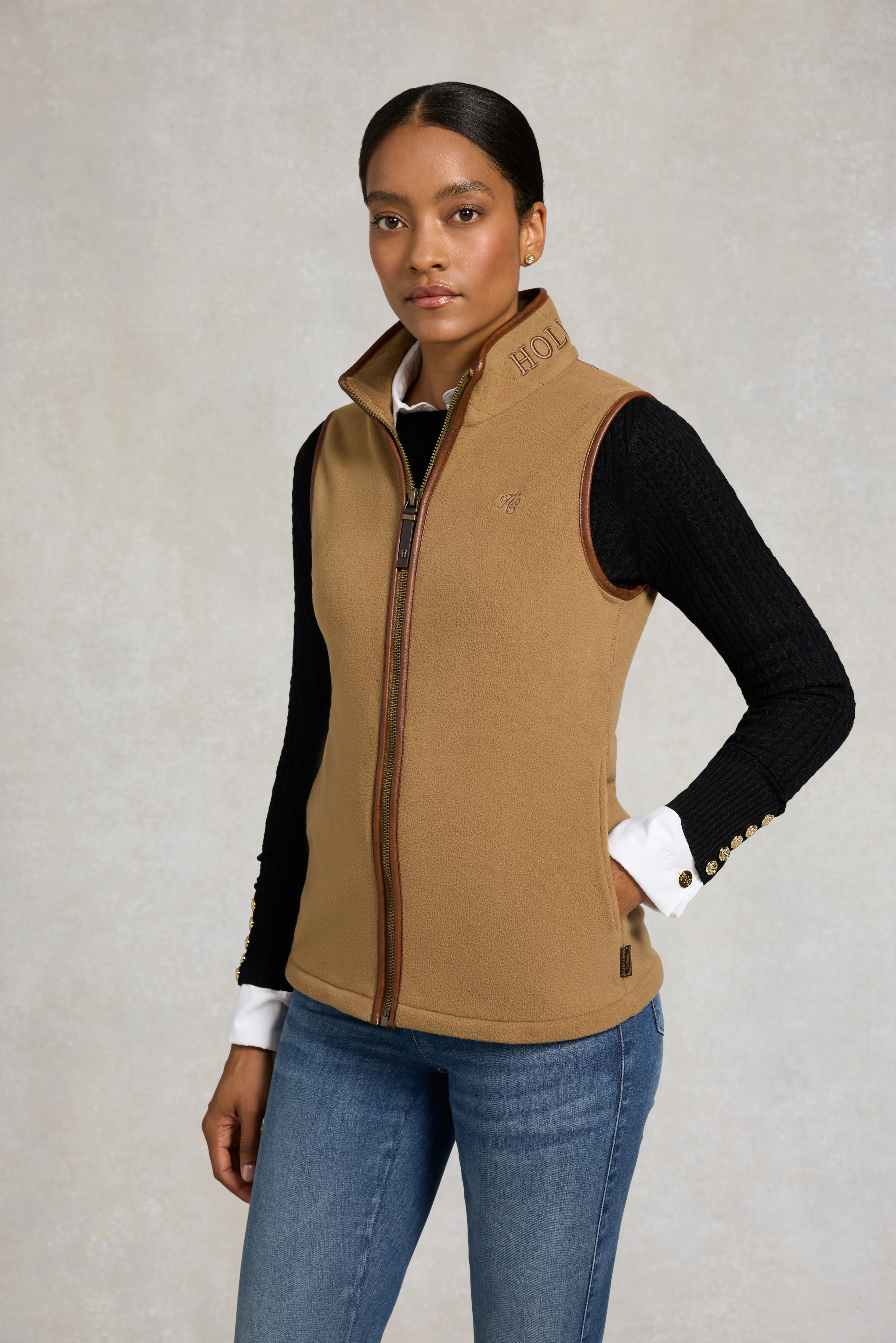 Country Fleece Gilet (Coffee) - Image 2
