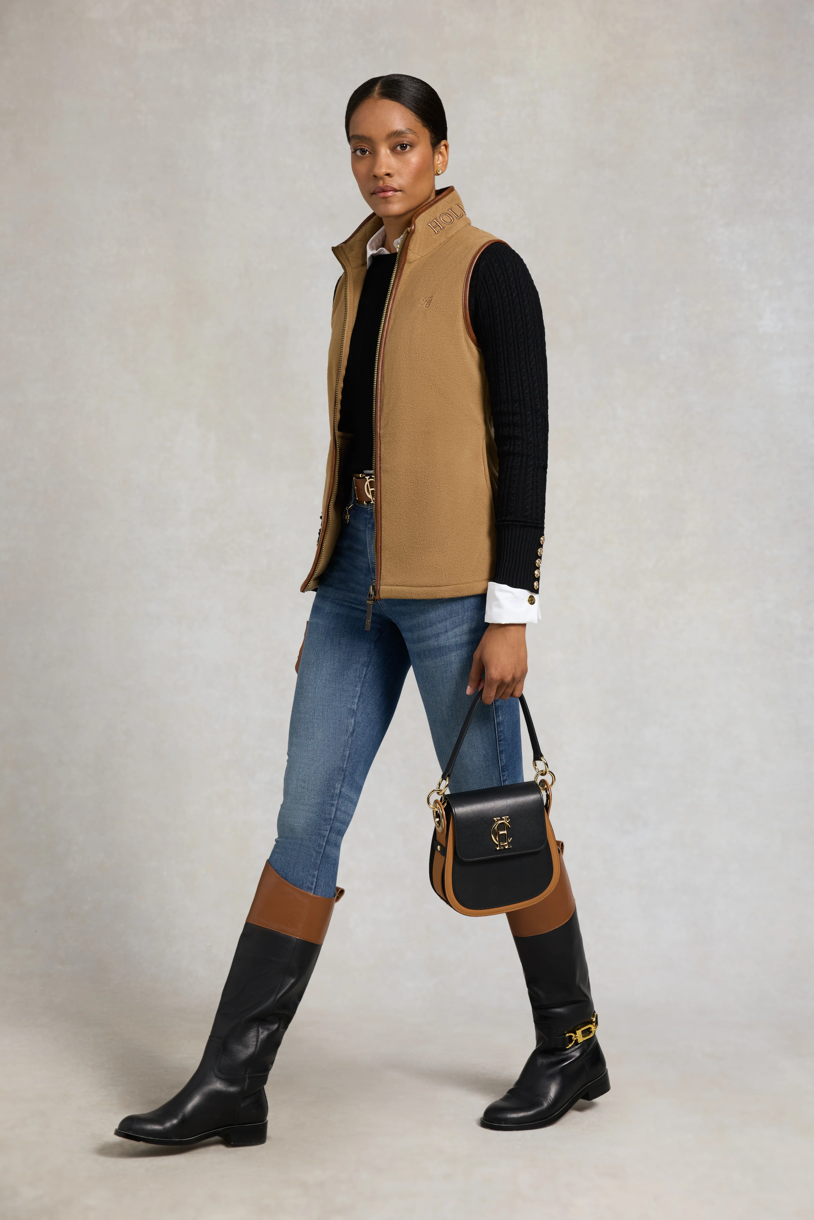 Country Fleece Gilet (Coffee) - Image 4