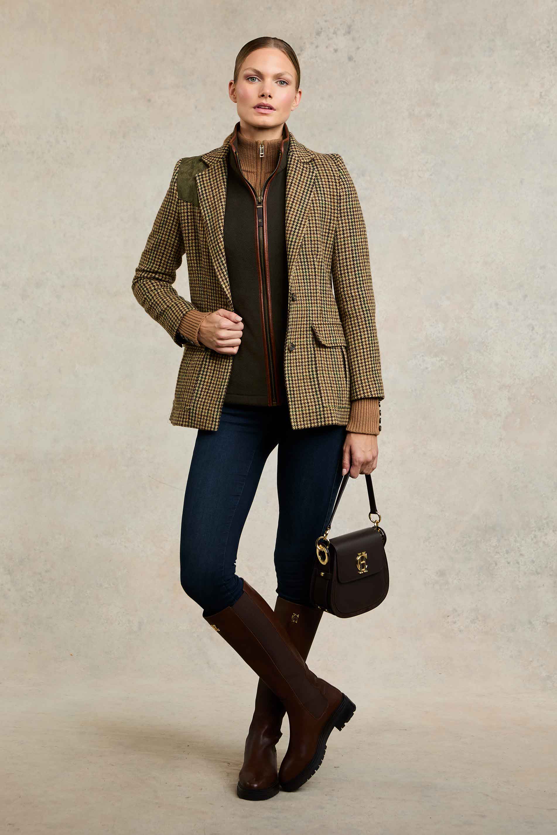 Country Fleece Gilet (Khaki) - Image 3