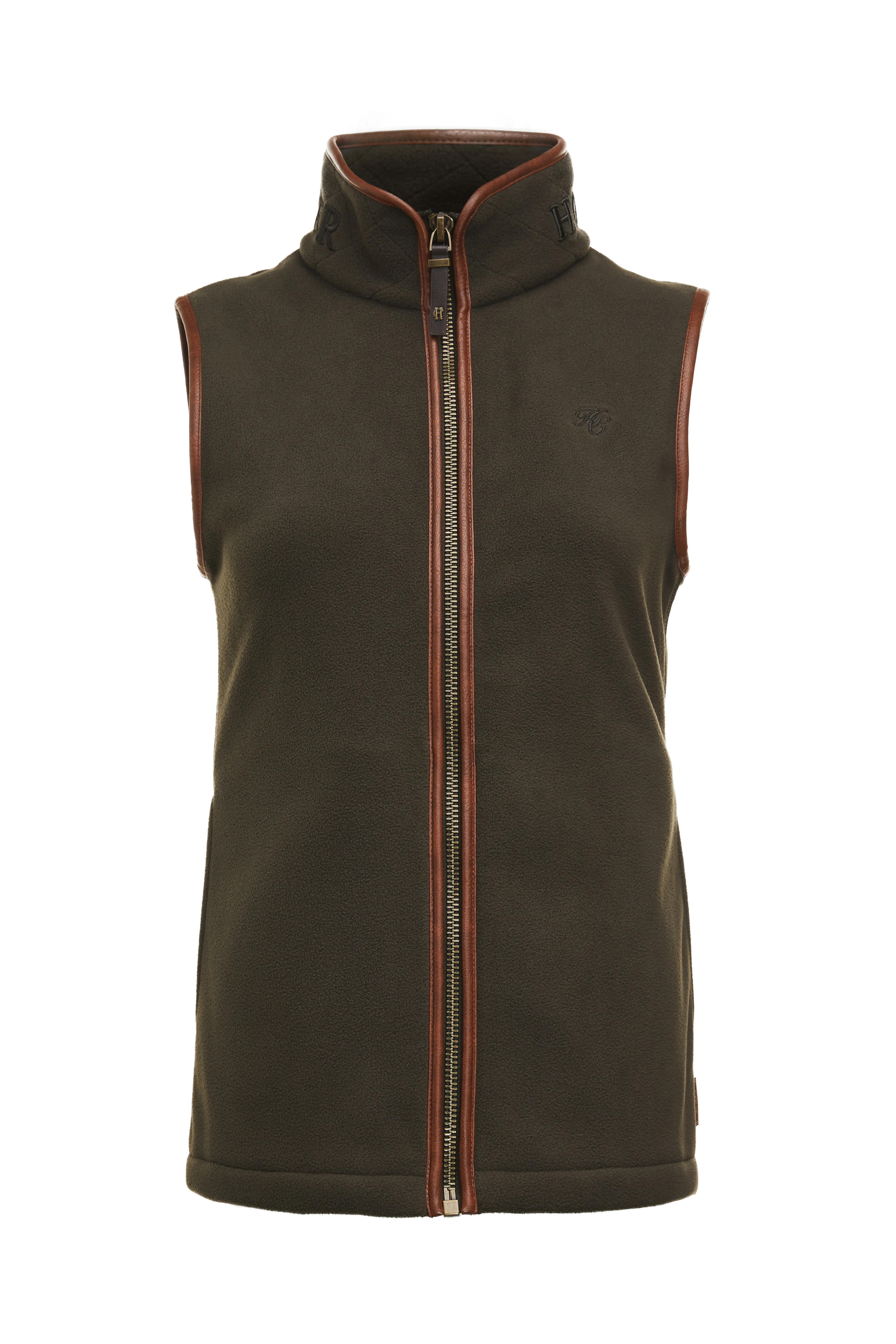Country Fleece Gilet (Khaki) - Image 8