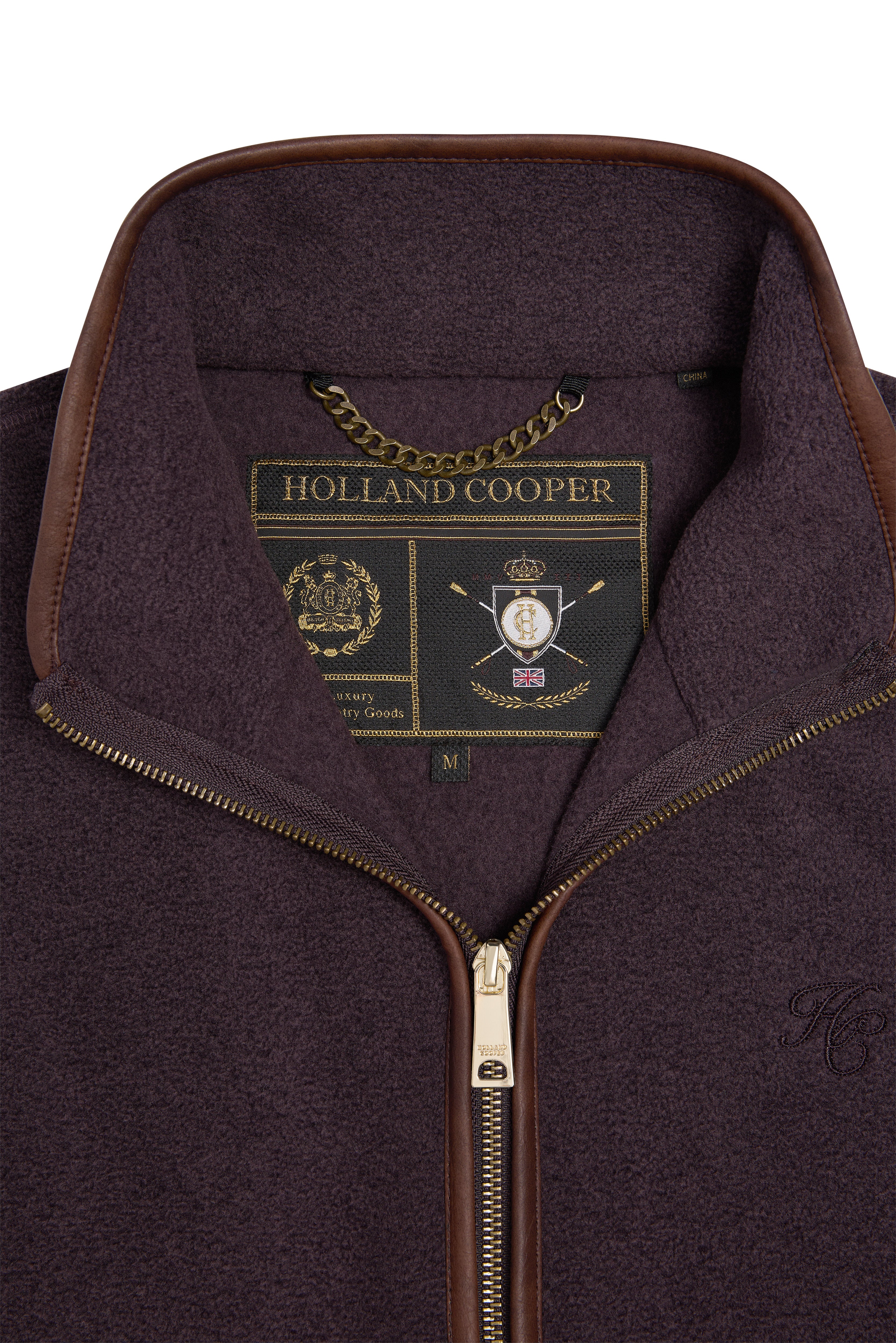 Men's Country Fleece Gilet (Claret) - Image 9
