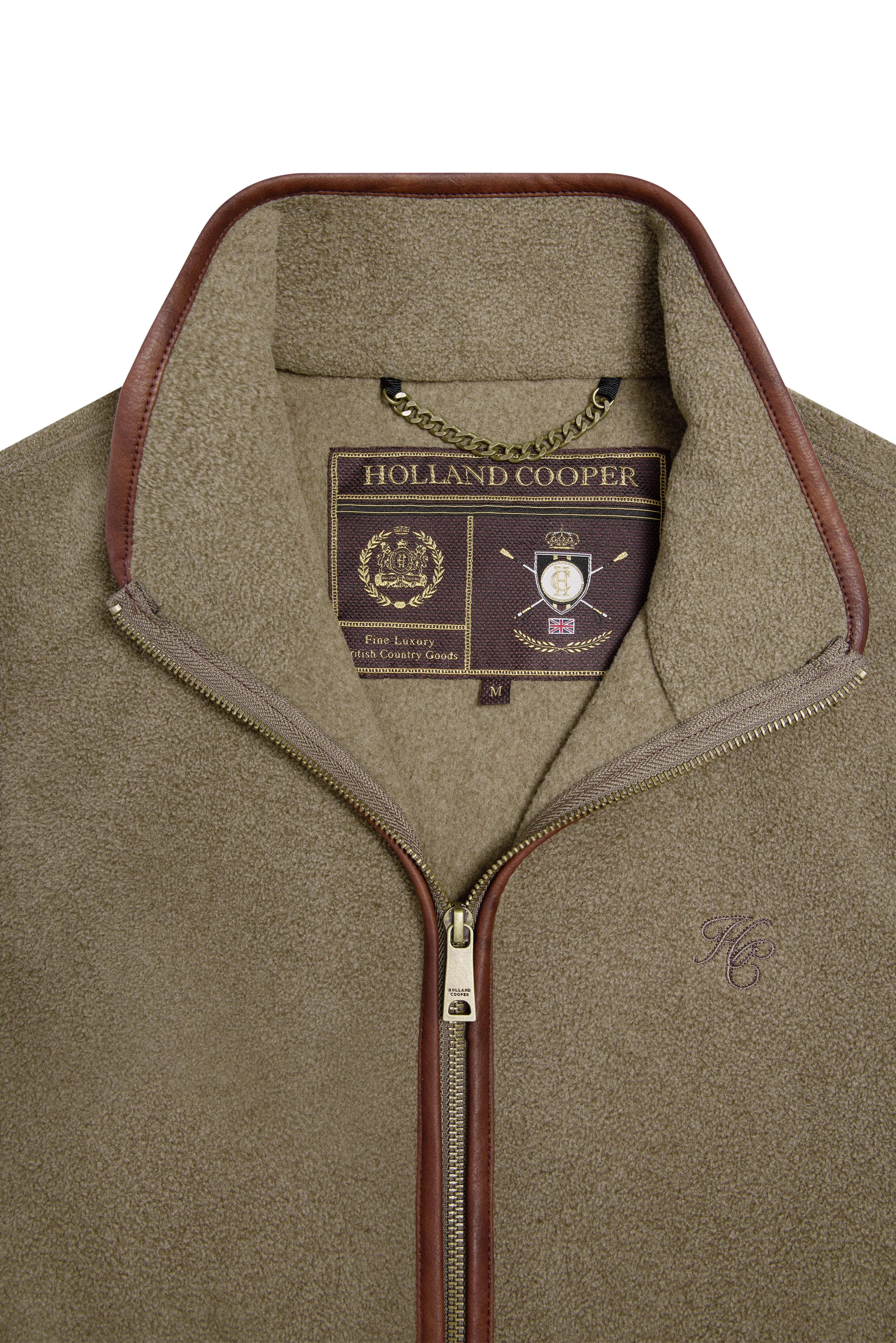 Men's Country Fleece Gilet (Dusty Khaki) - Image 7