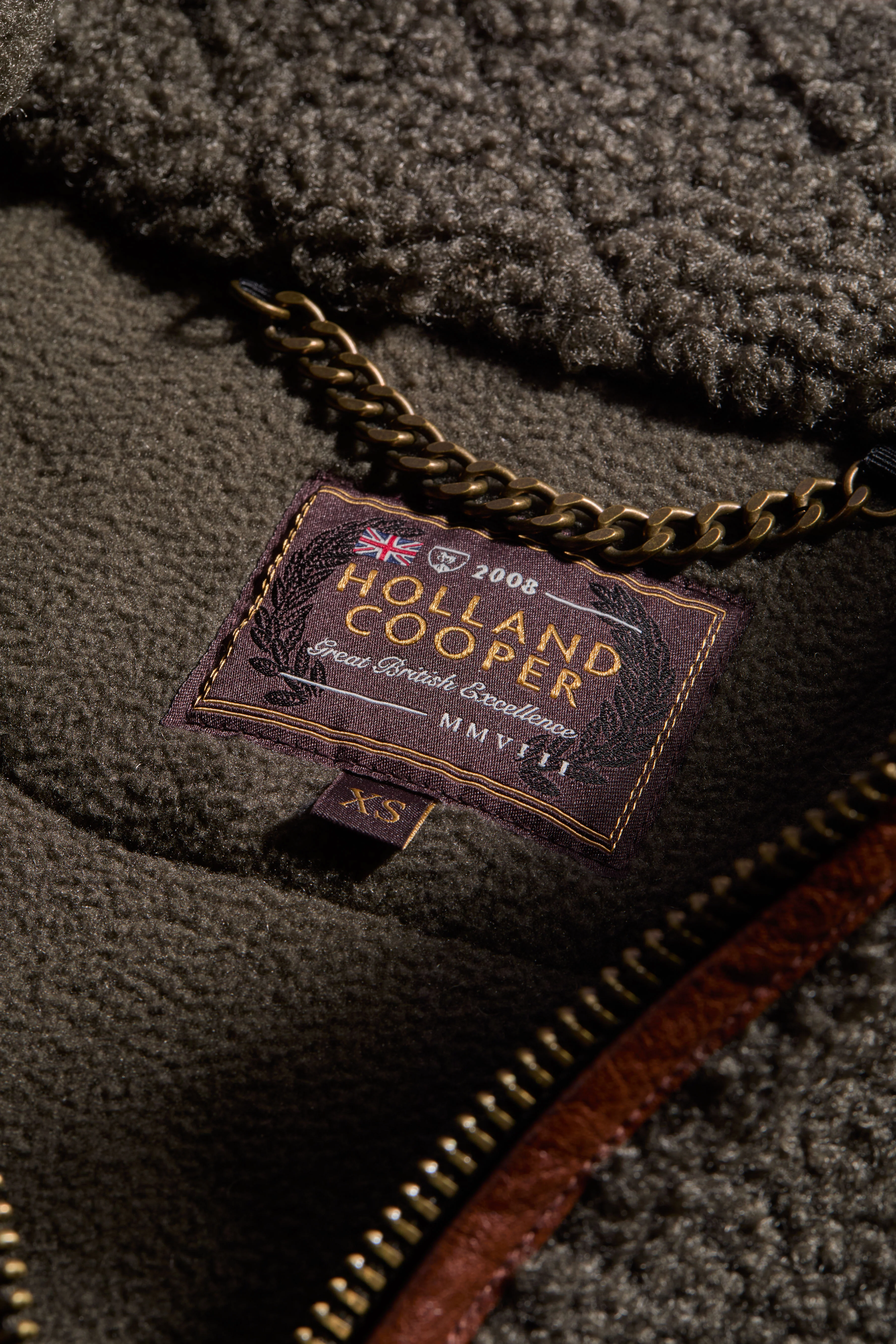 Country Fleece Quarter Zip (Khaki Borg) - Image 9