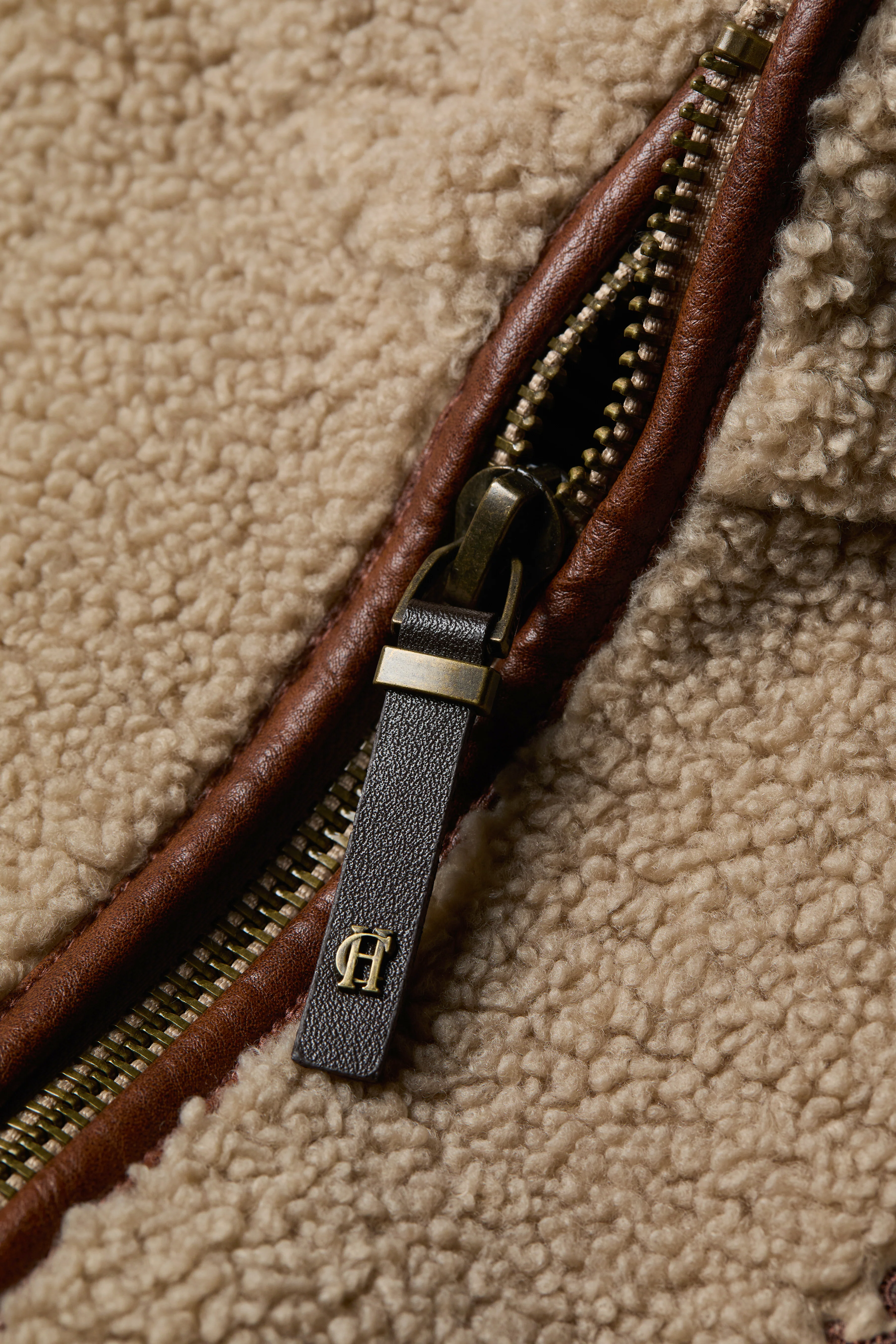 Country Fleece Quarter Zip (Natural Borg) - Image 7