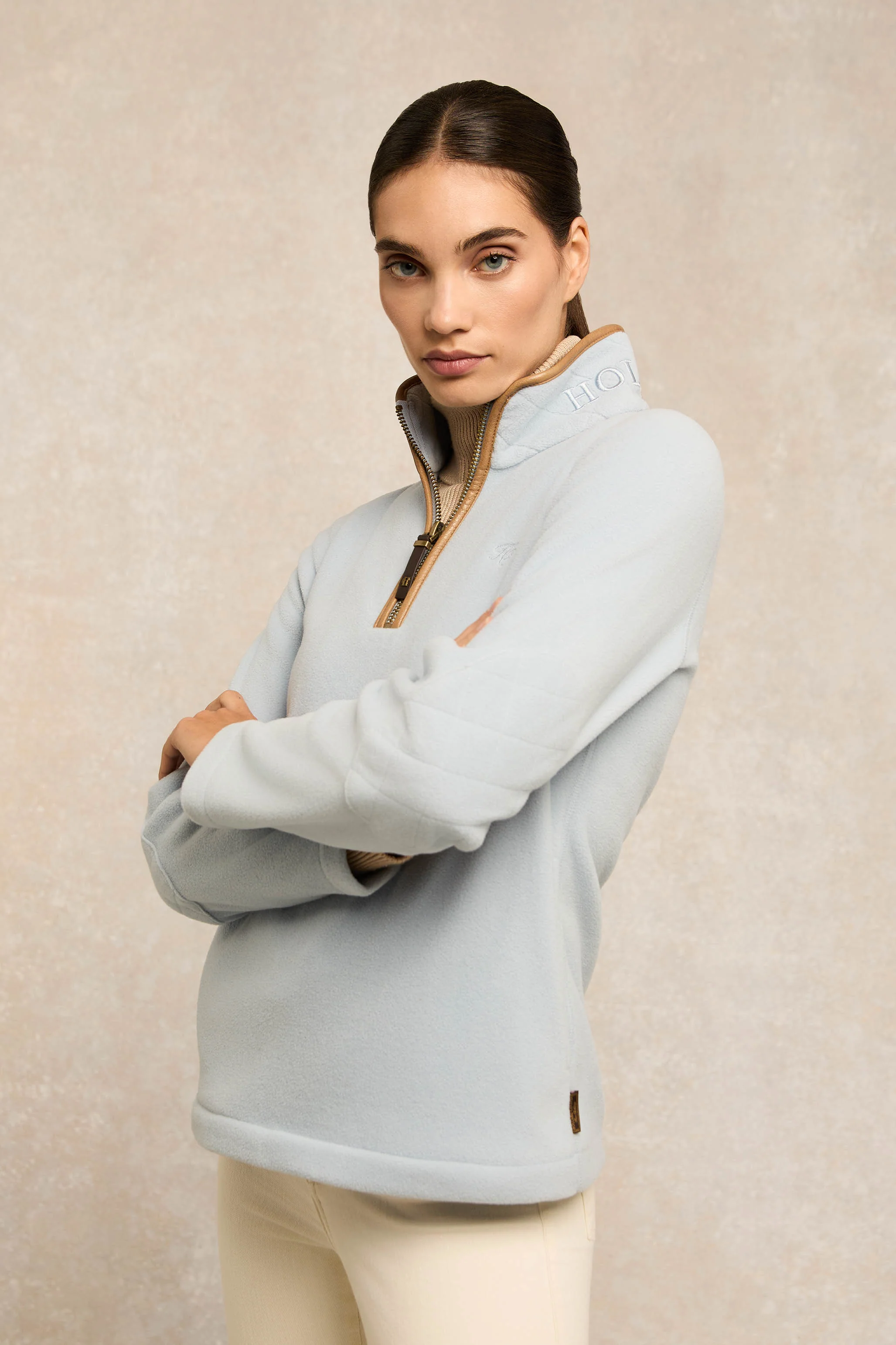 Country Fleece Quarter Zip (Pale Blue) - Image 2