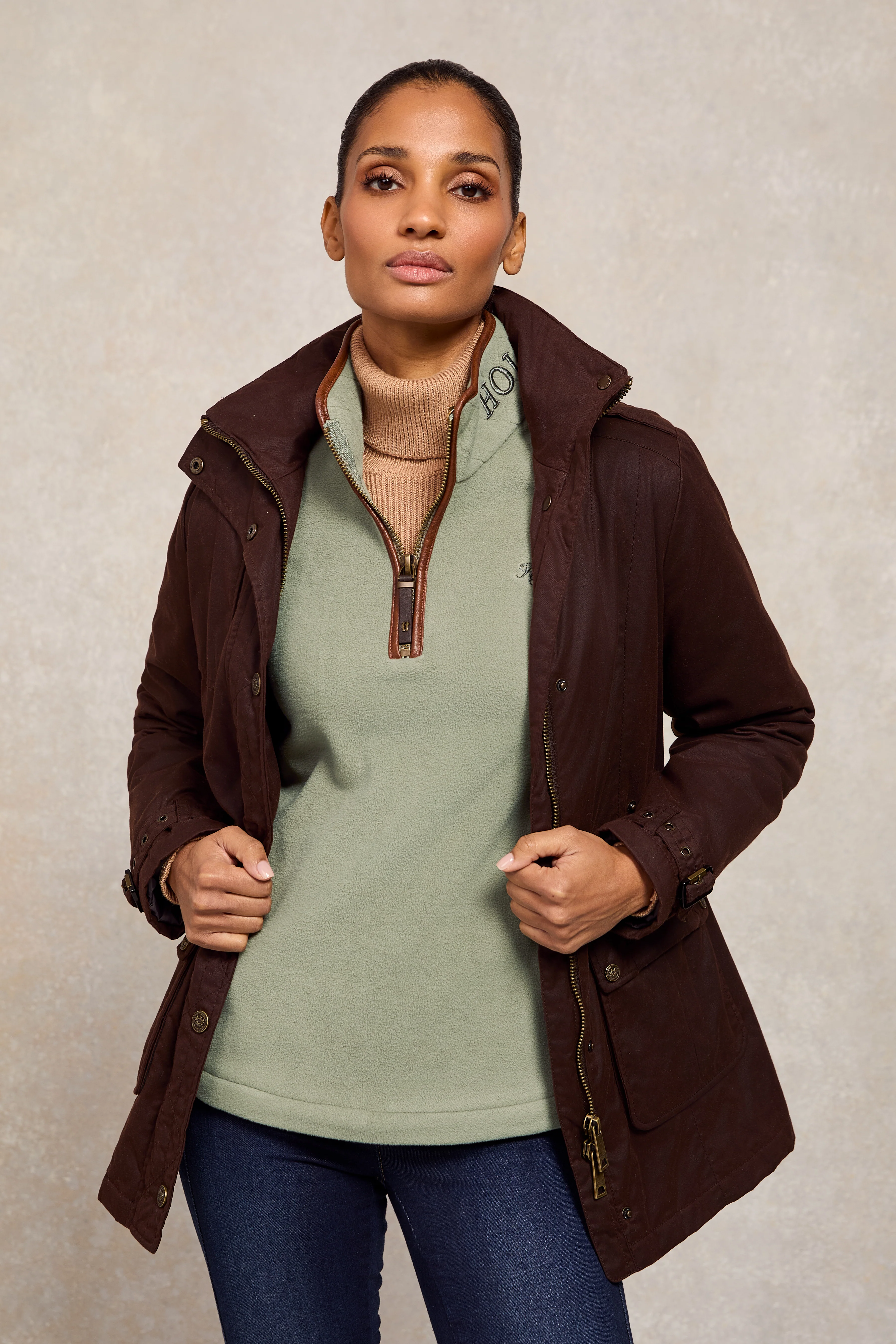 Country Fleece Quarter Zip (Sage) - Image 3