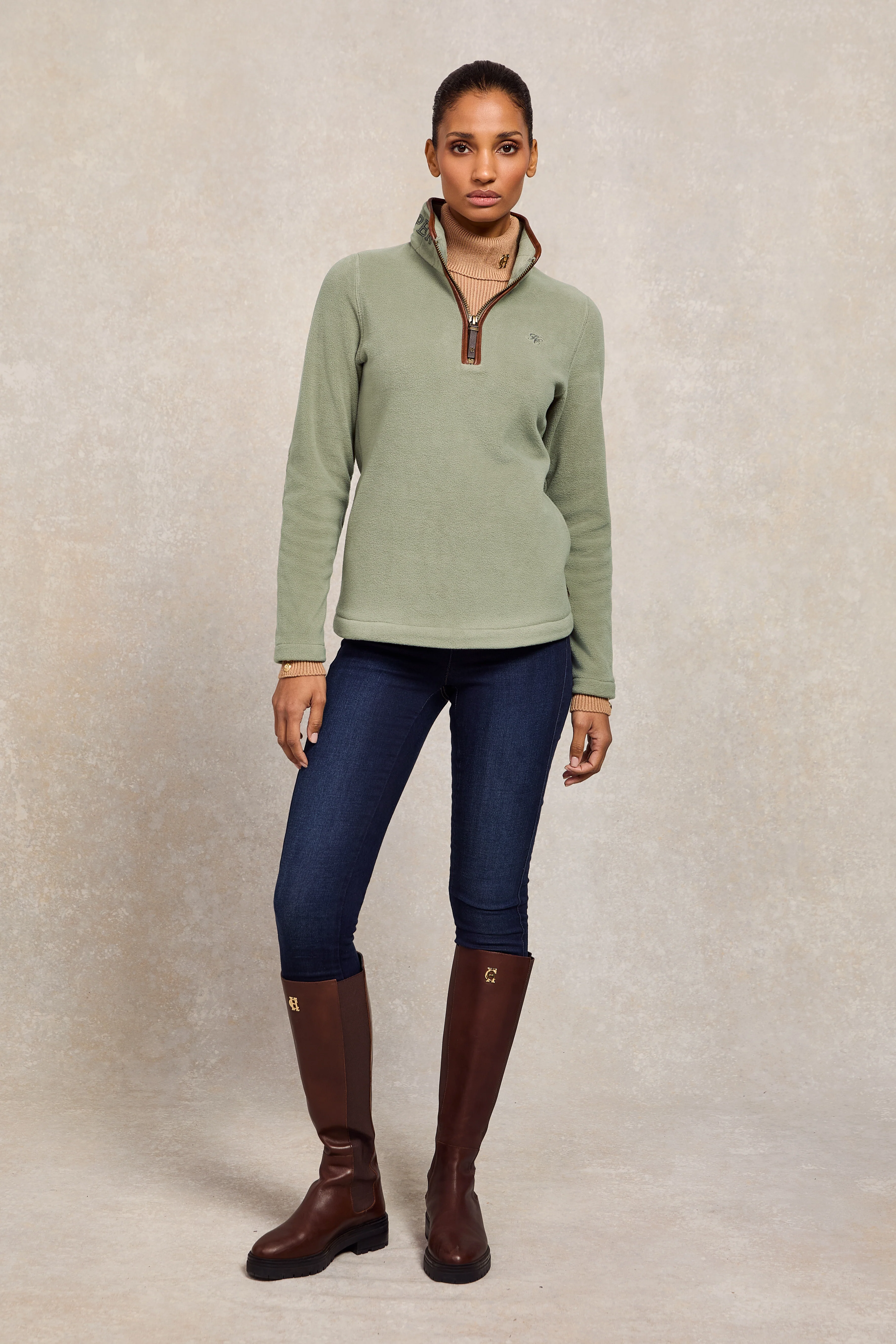Country Fleece Quarter Zip (Sage) - Image 5