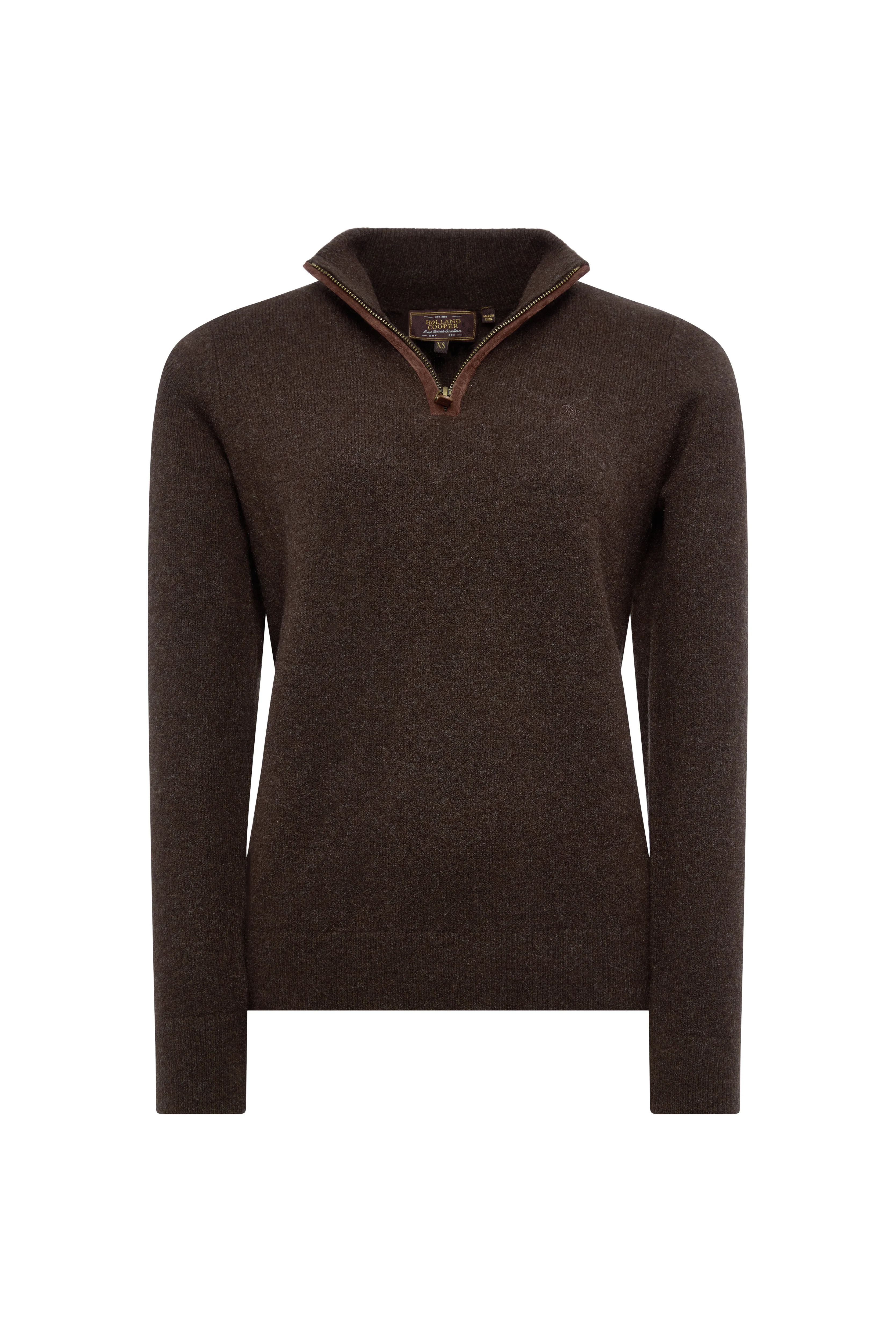 Country Quarter Zip Knit (Chocolate) - Image 4