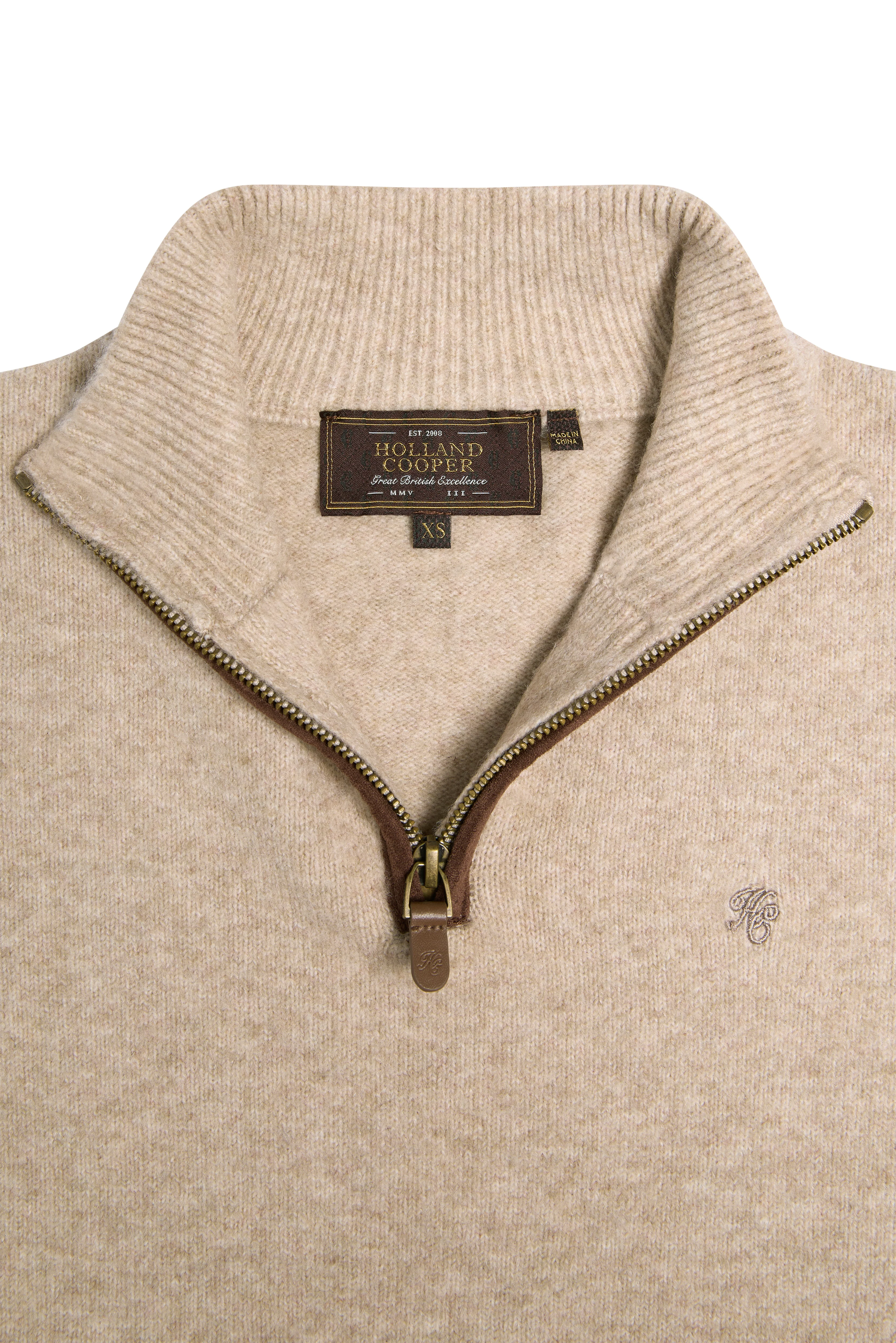 Country Quarter Zip Knit (Oatmeal) - Image 7