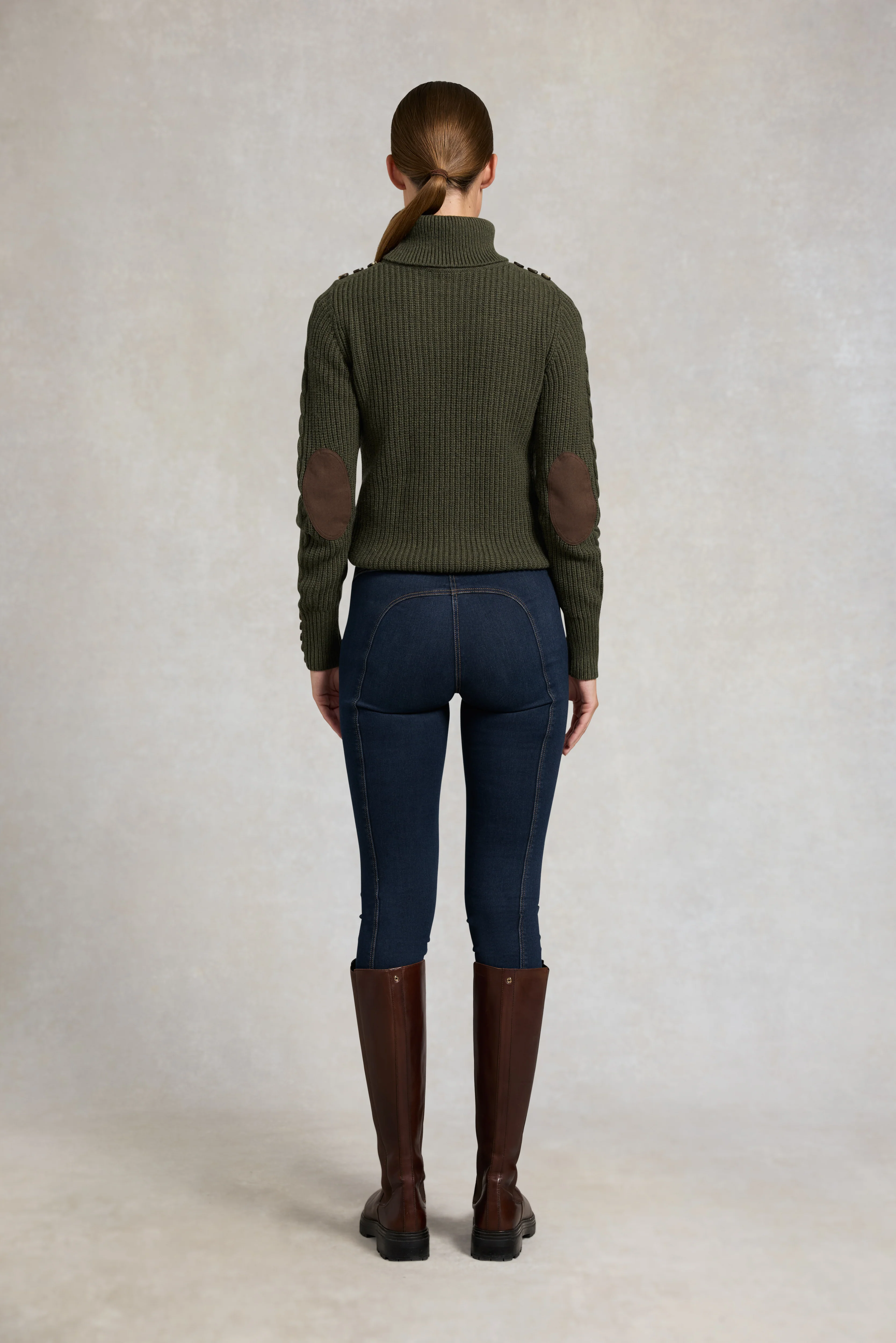 Country Roll Neck Knit (Forest Green) - Image 6