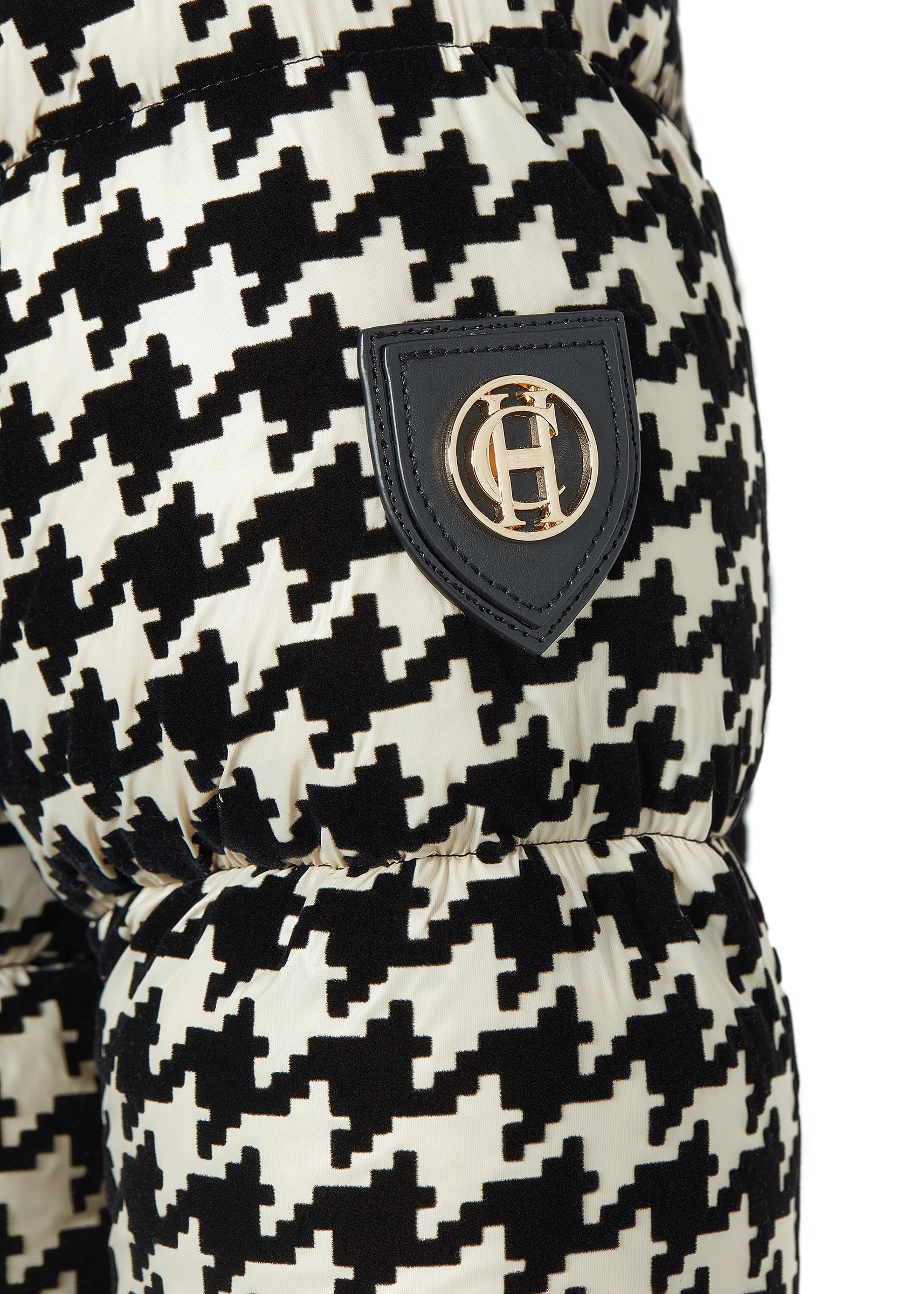 Crawford Longline Coat (Ecru Houndstooth) - Image 8
