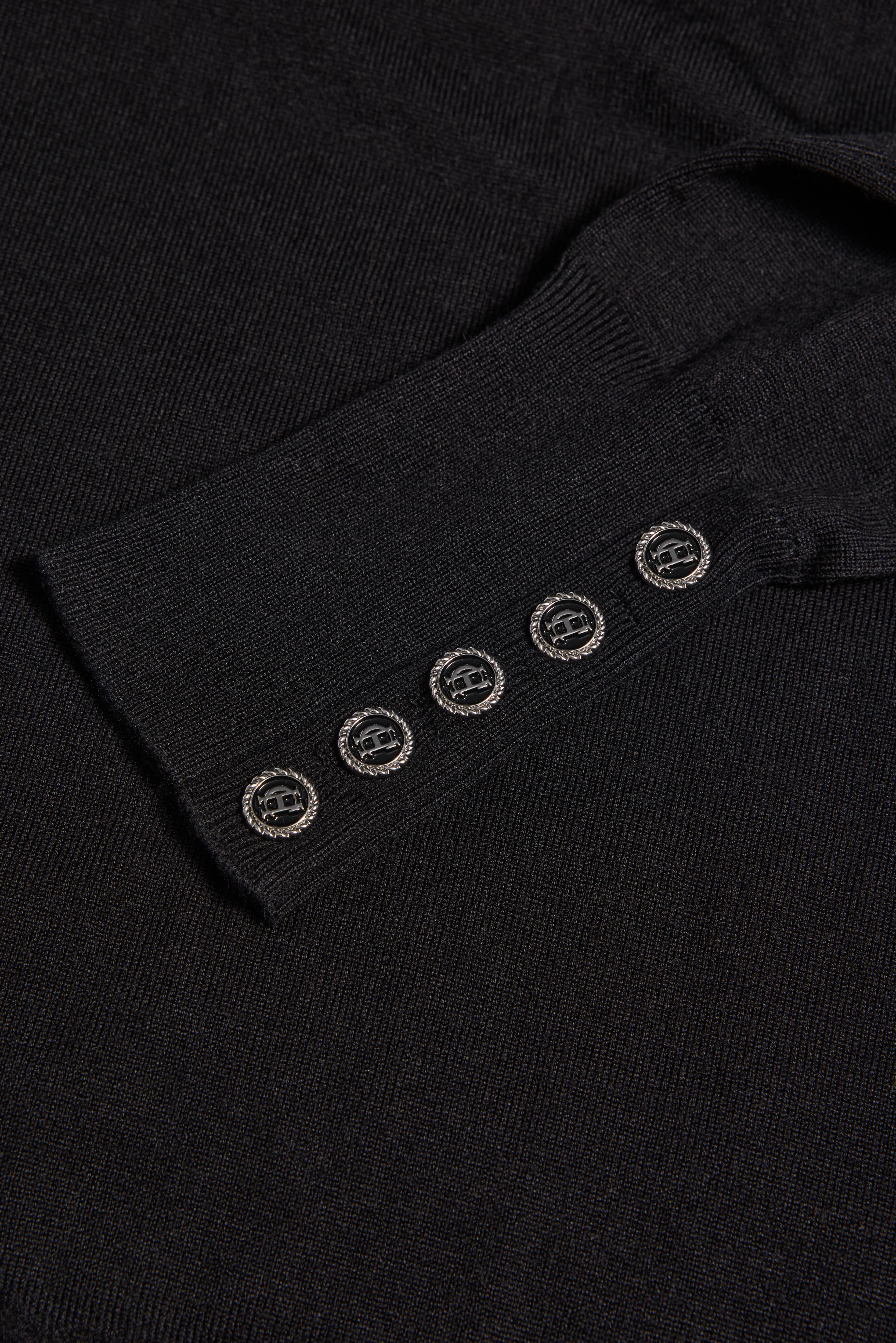 Crystal High Neck Knit (Black) - Image 10