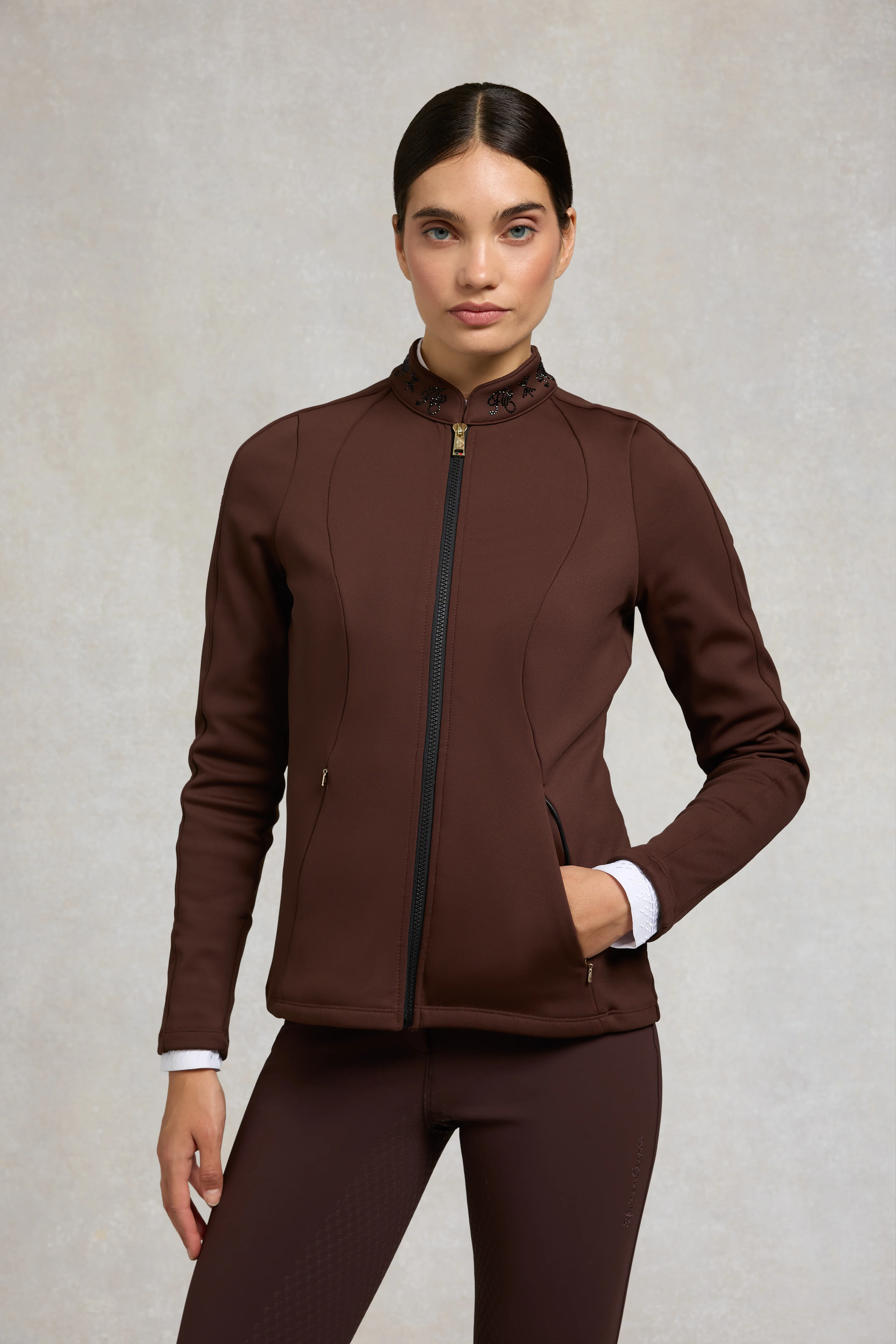 Crystal Zip Jacket (Walnut)