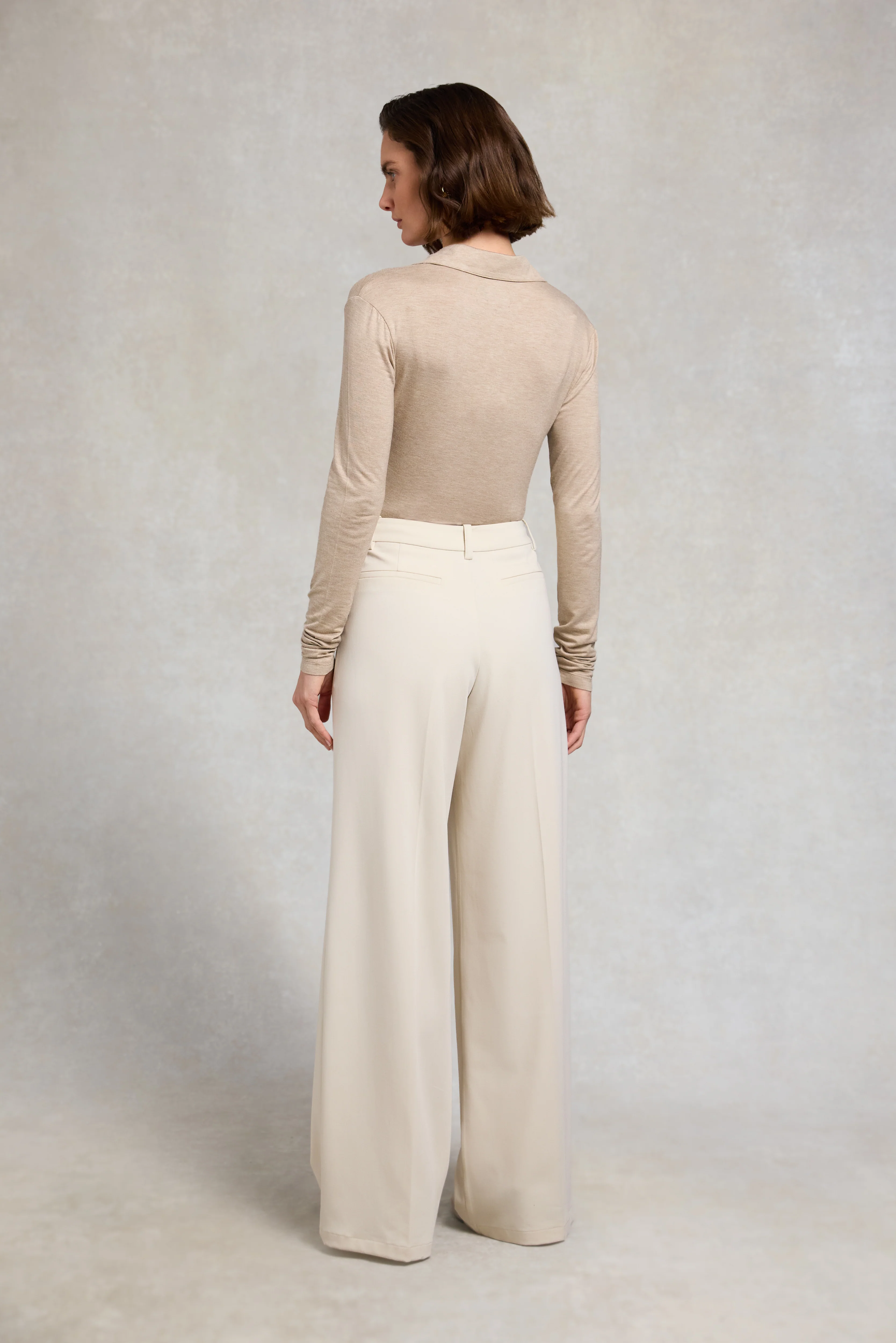 Daisy Button Down Top (Oatmeal Marl) - Image 5