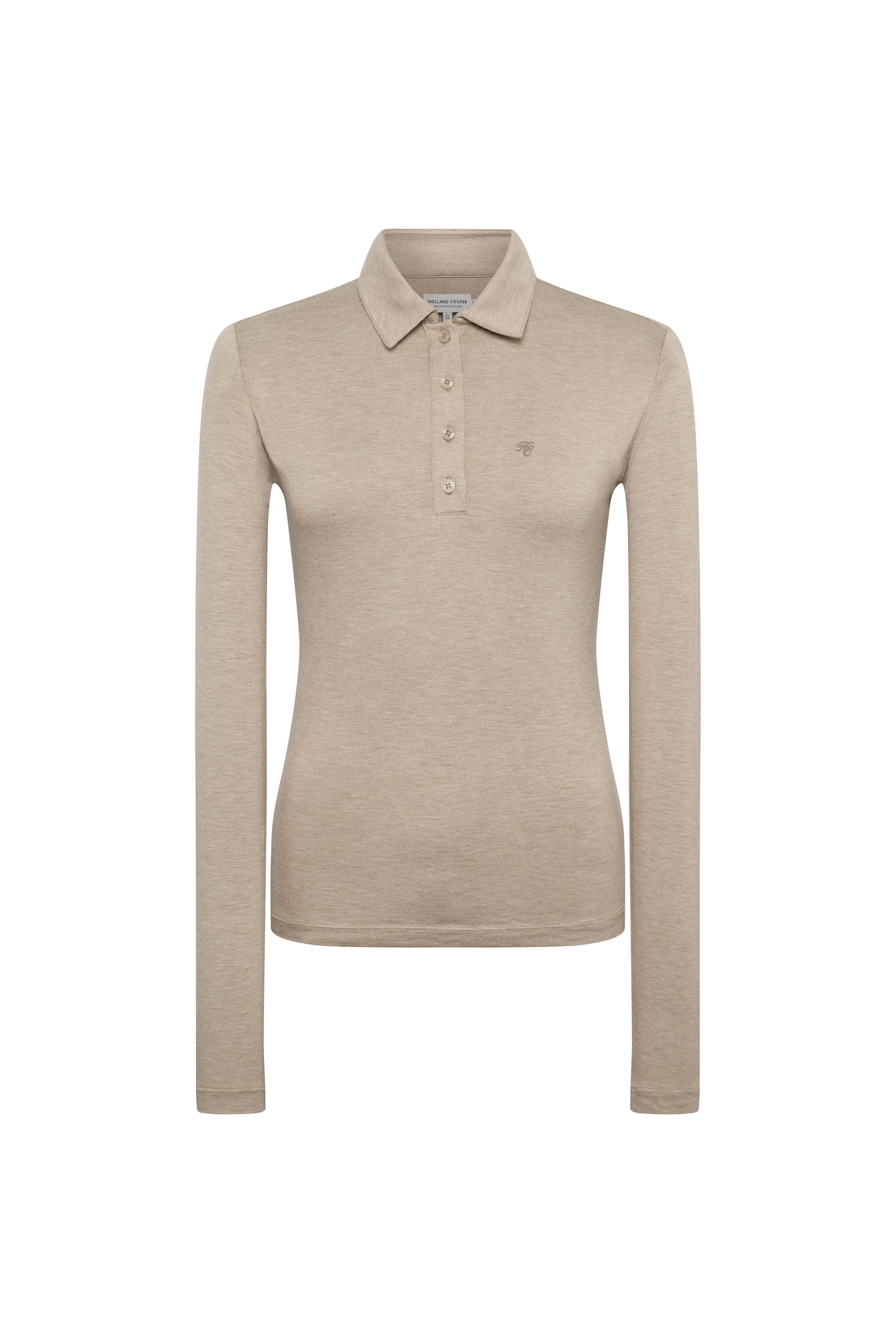 Daisy Button Down Top (Oatmeal Marl) - Image 6