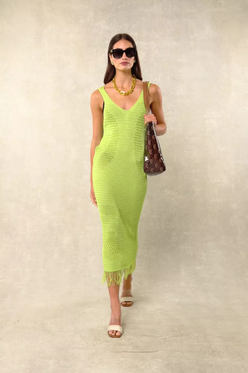 Darcie Beach Dress (Lime) - Image 5