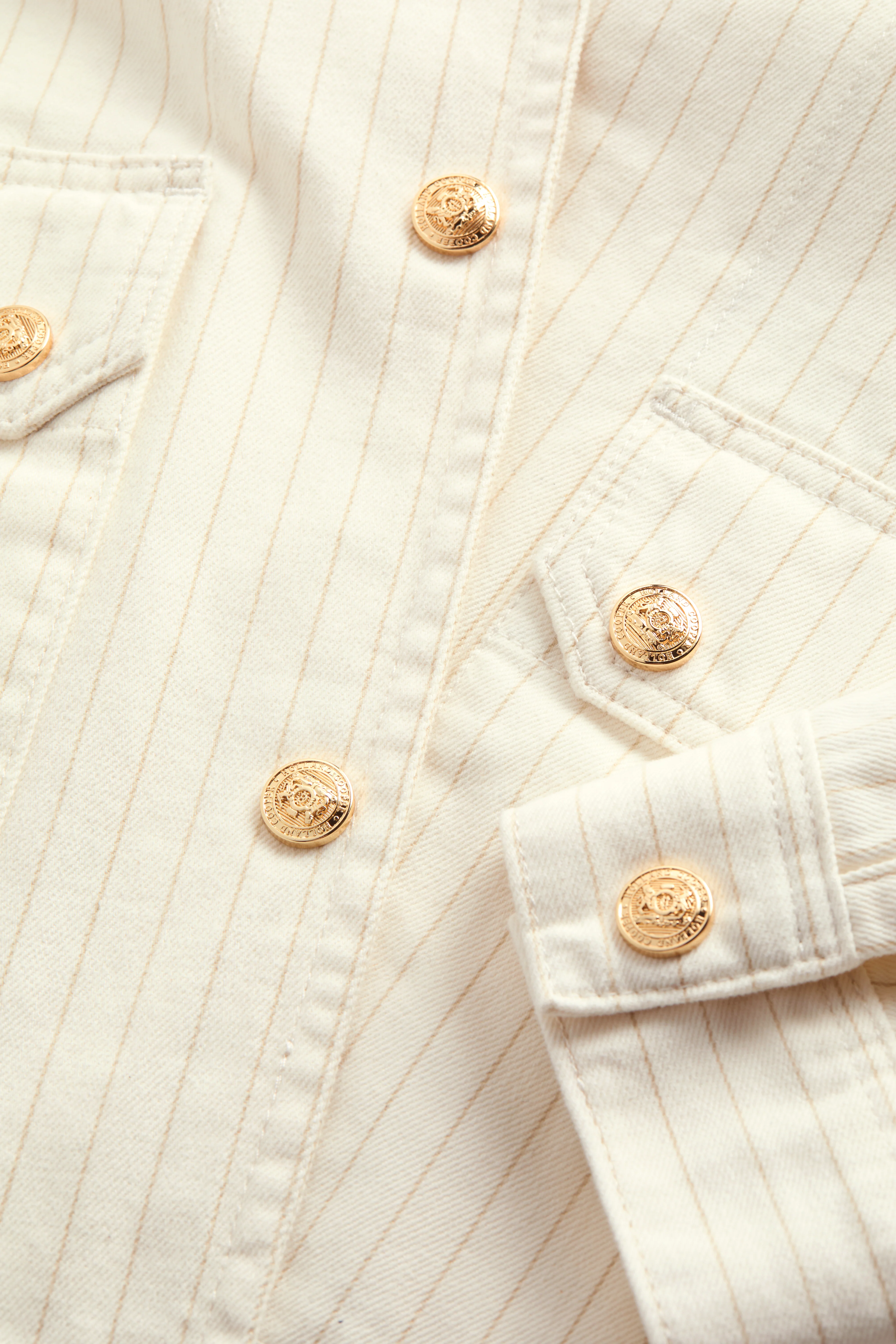 Denim Chore Jacket (Ecru Stripe) - Image 6