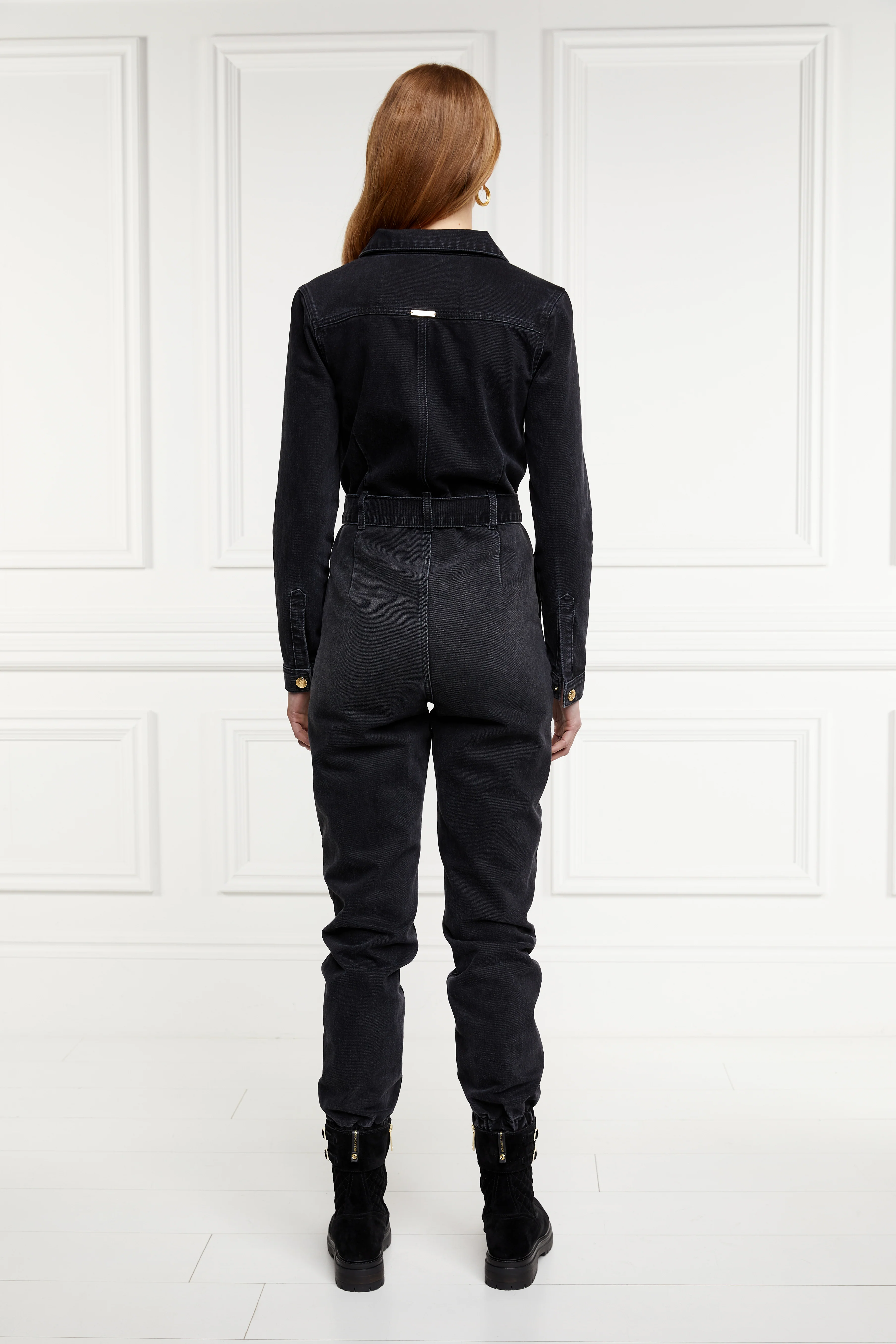 Denim Jumpsuit (Washed Black) - Image 2