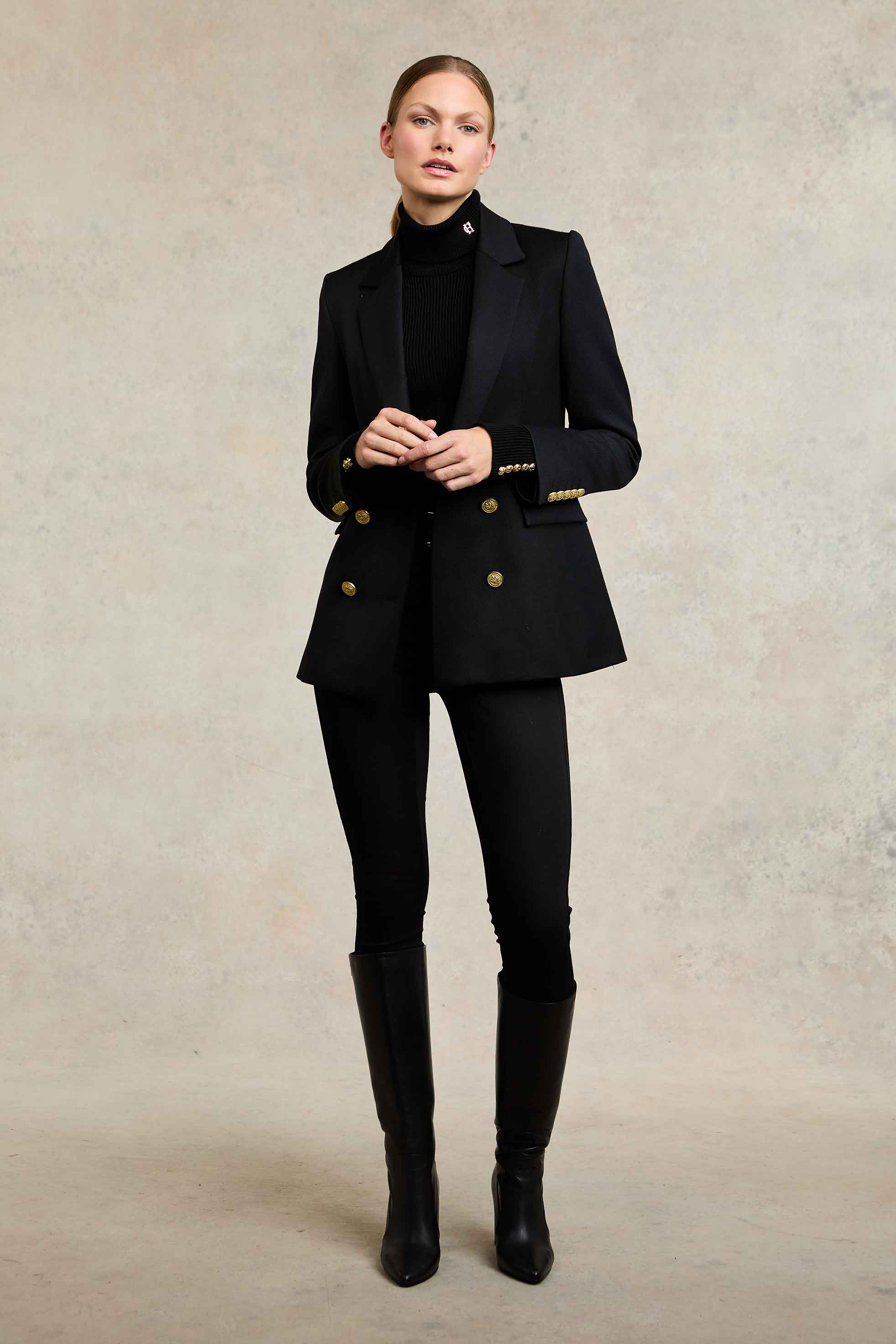 Double Breasted Blazer (Black Twill) - Image 10