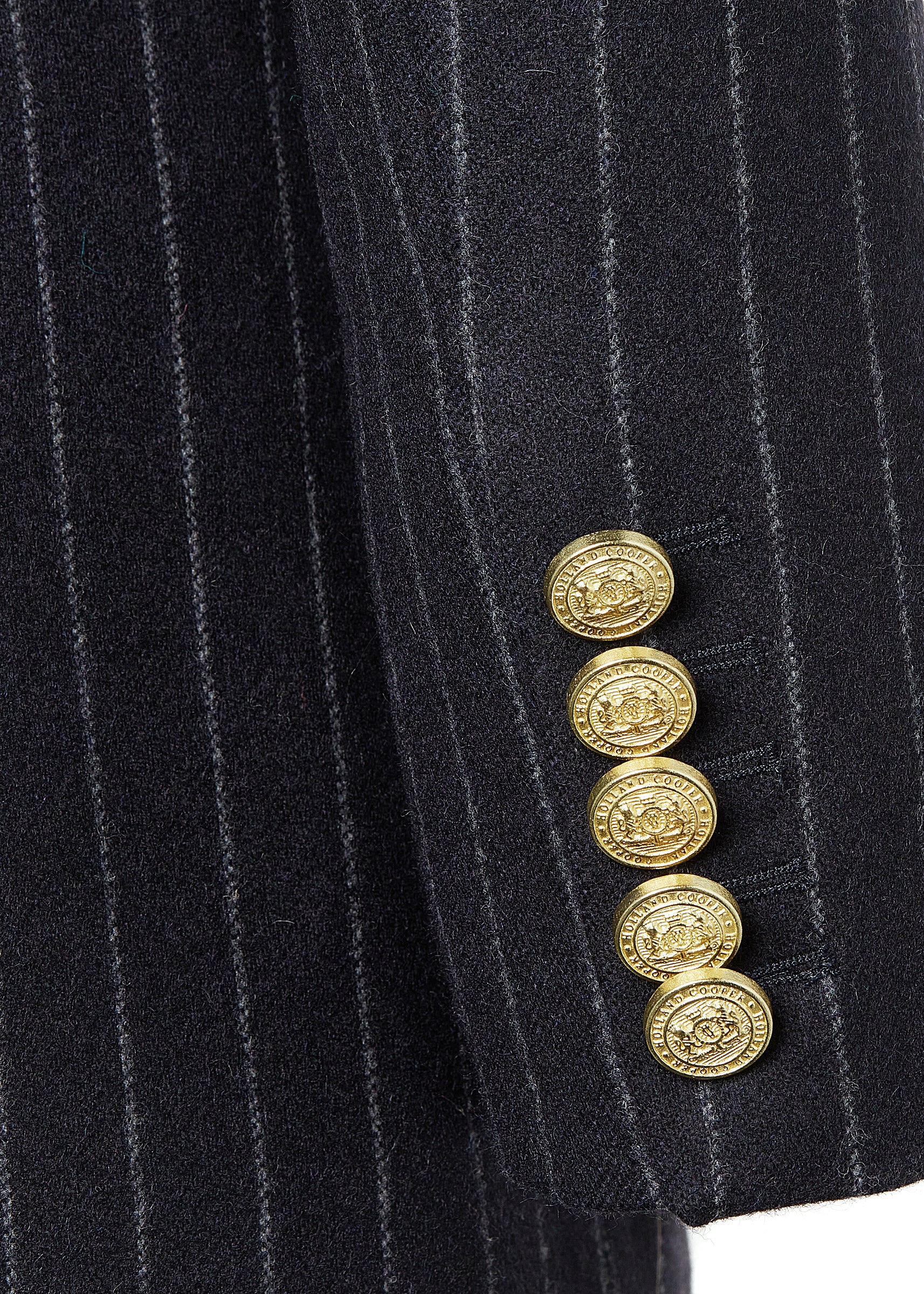 Double Breasted Blazer (Charcoal Pinstripe) - Image 8