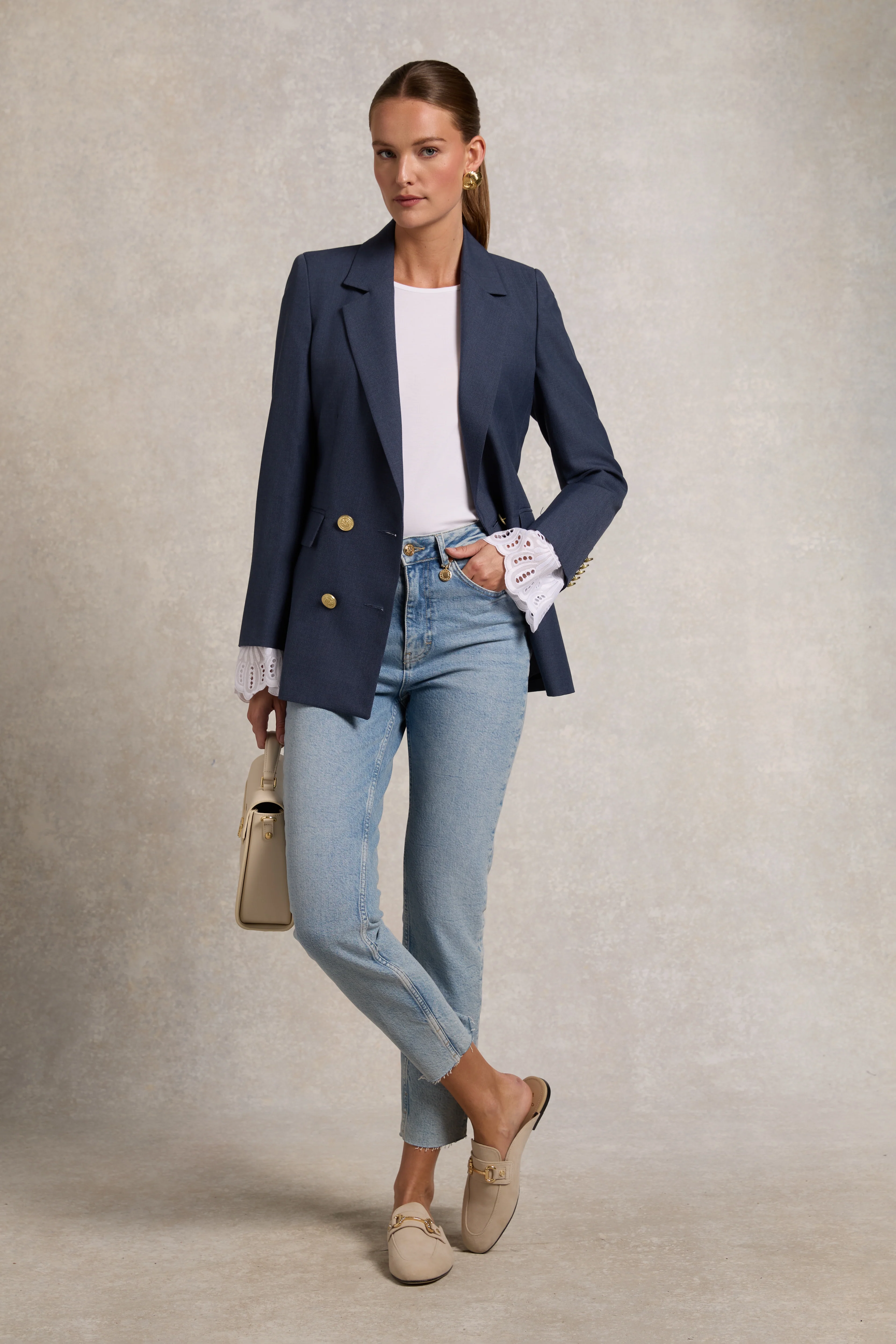 Double Breasted Blazer (Denim) - Image 3