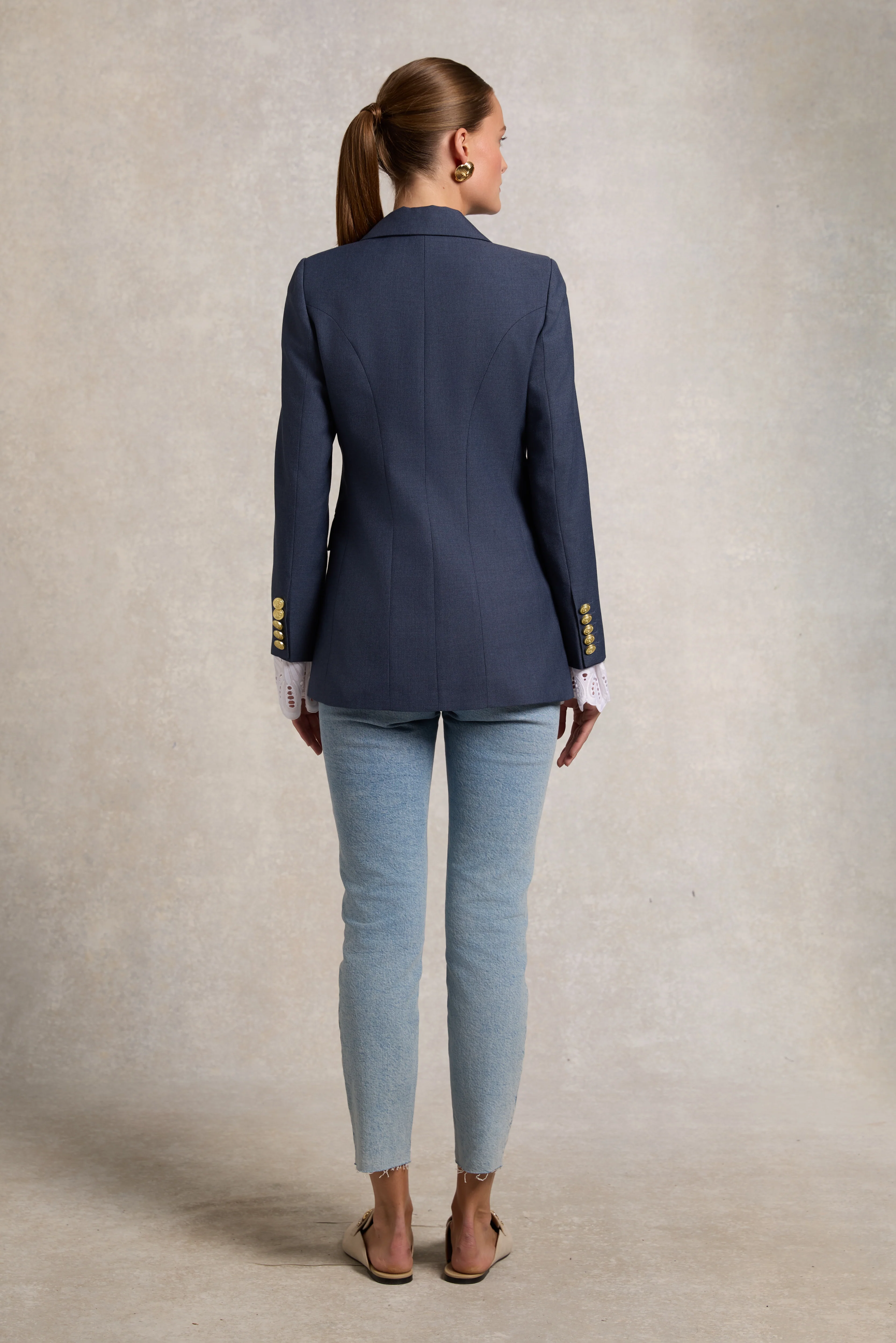 Double Breasted Blazer (Denim) - Image 5