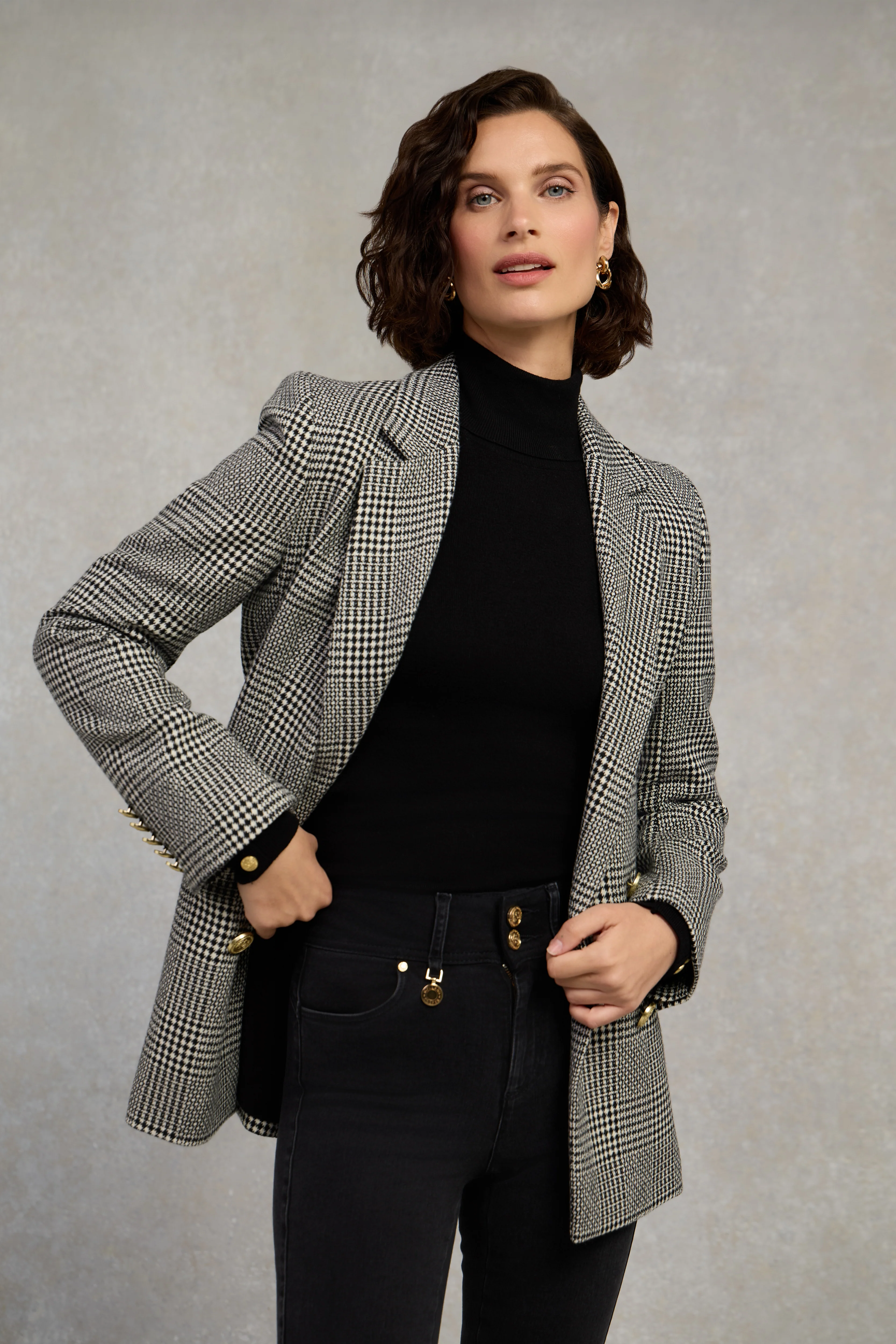 Double Breasted Blazer (Prince of Wales Mono) - Image 13