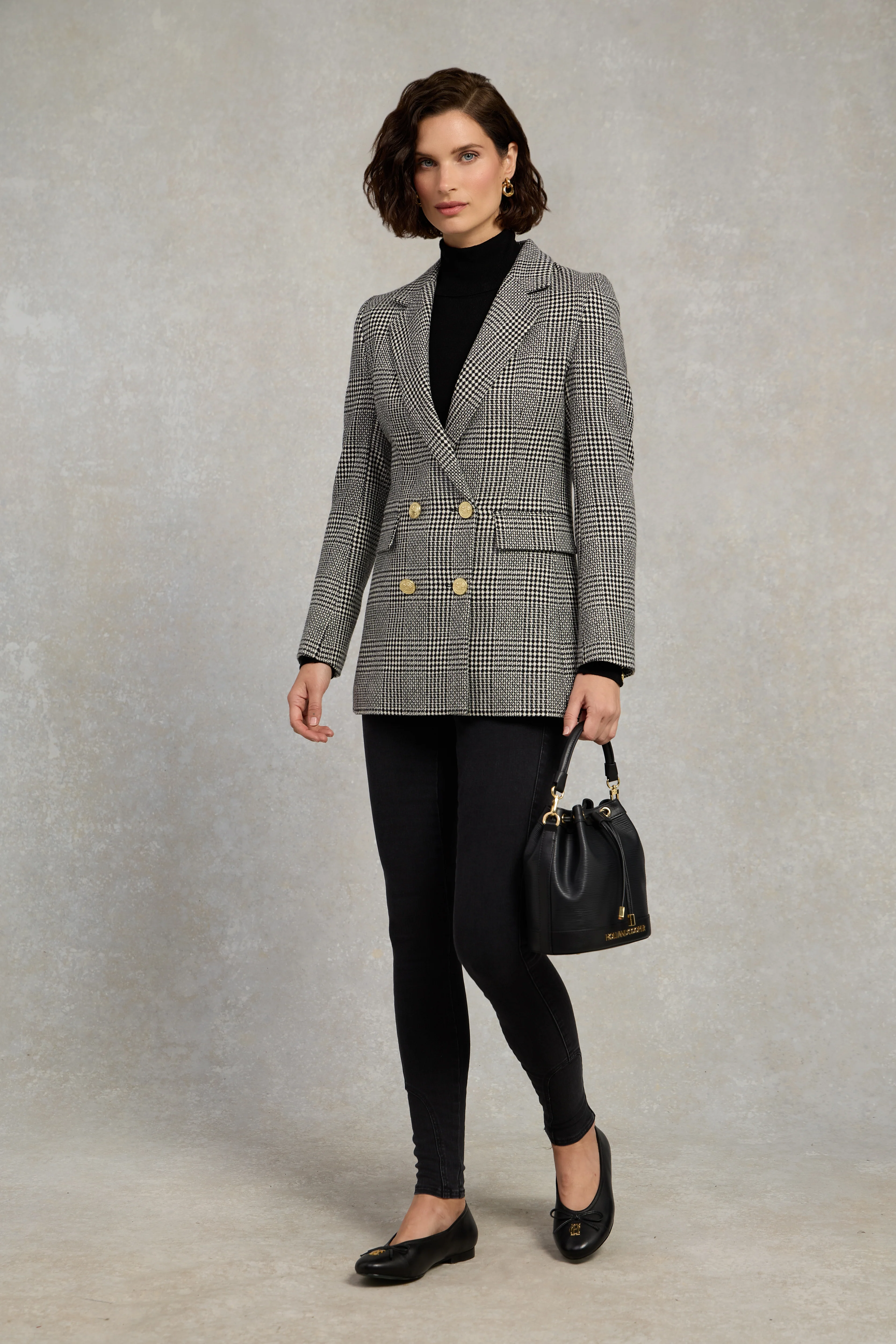 Double Breasted Blazer (Prince of Wales Mono) - Image 2