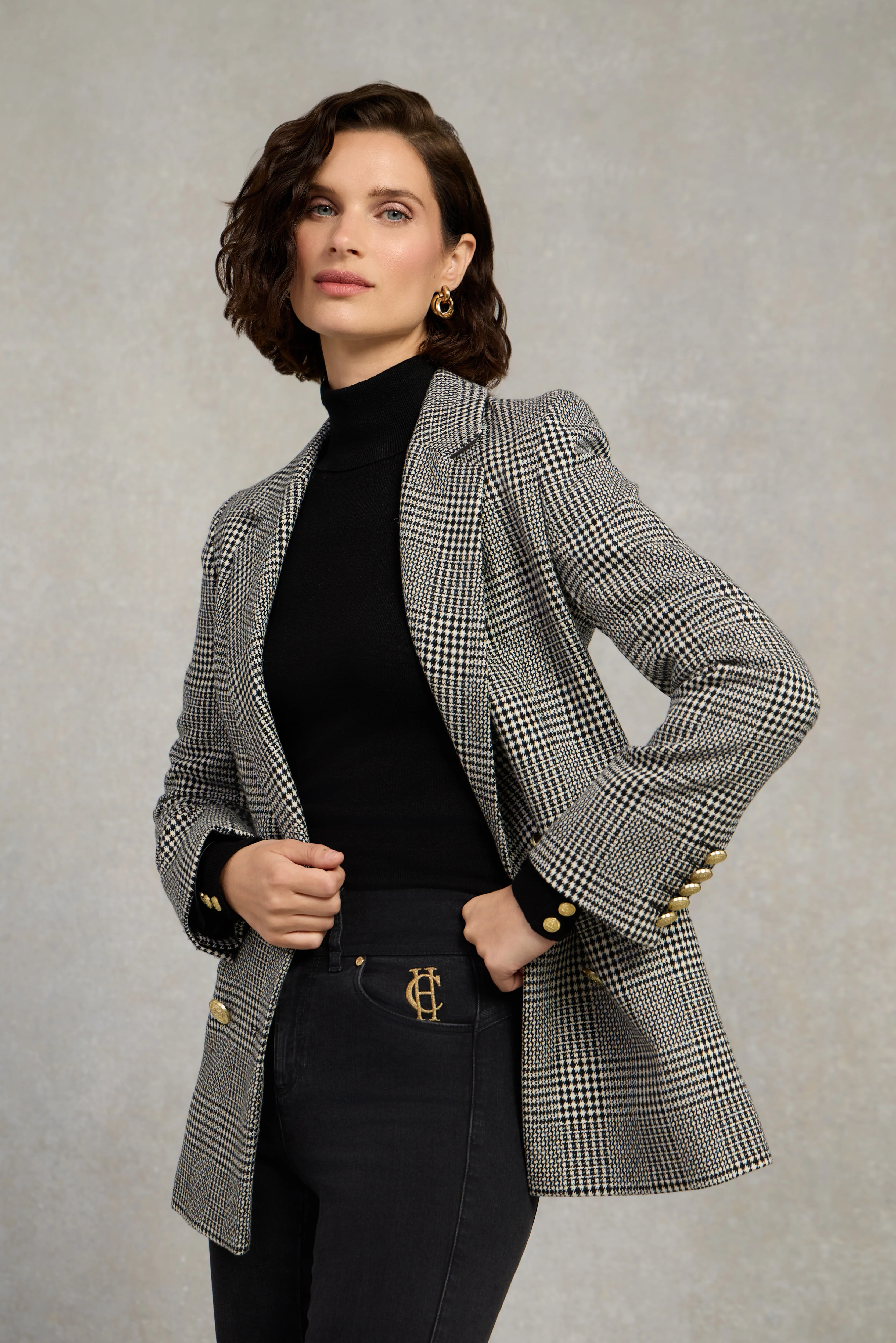 Double Breasted Blazer (Prince of Wales Mono) - Image 3
