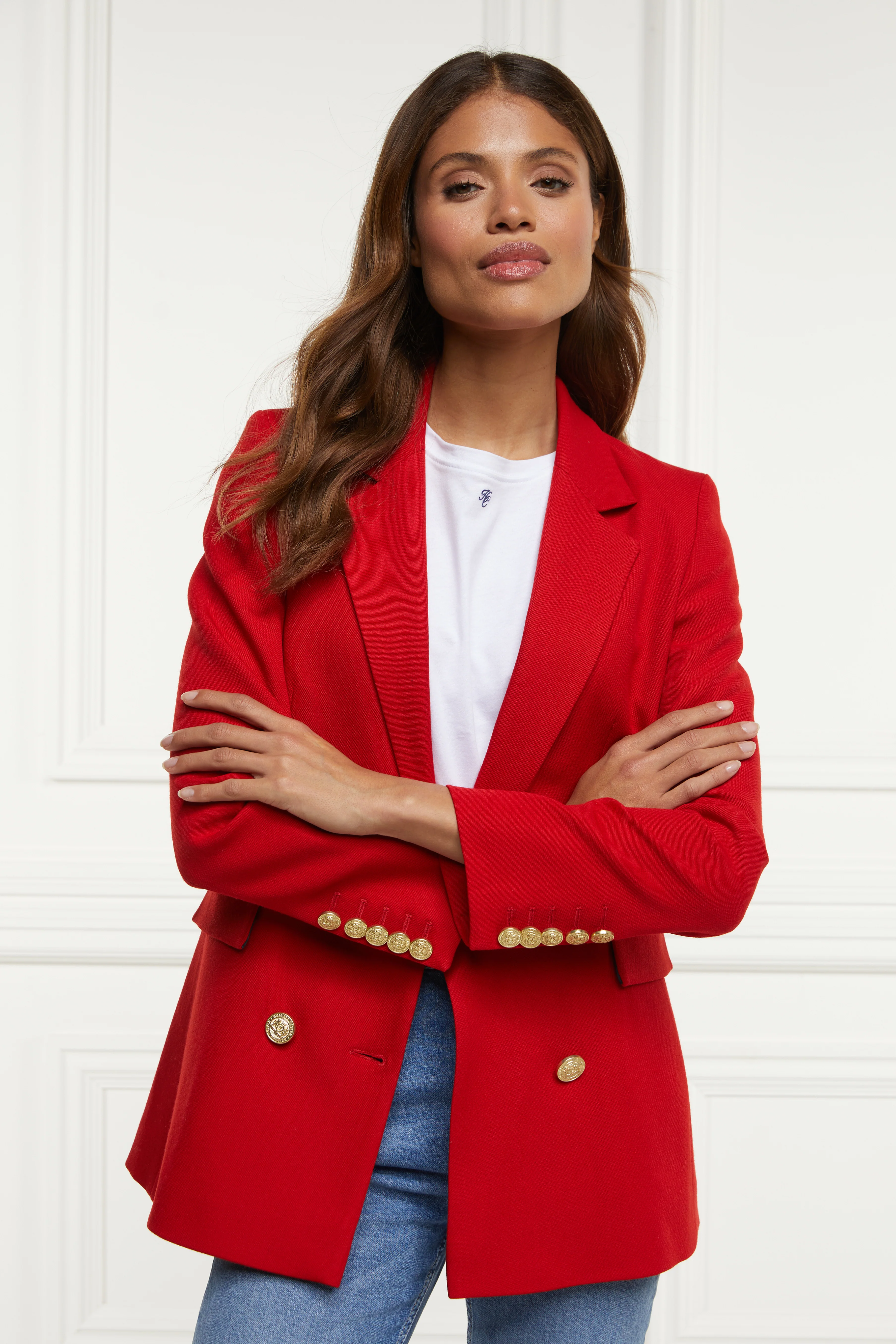 Double Breasted Blazer (Red Barathea) - Image 9