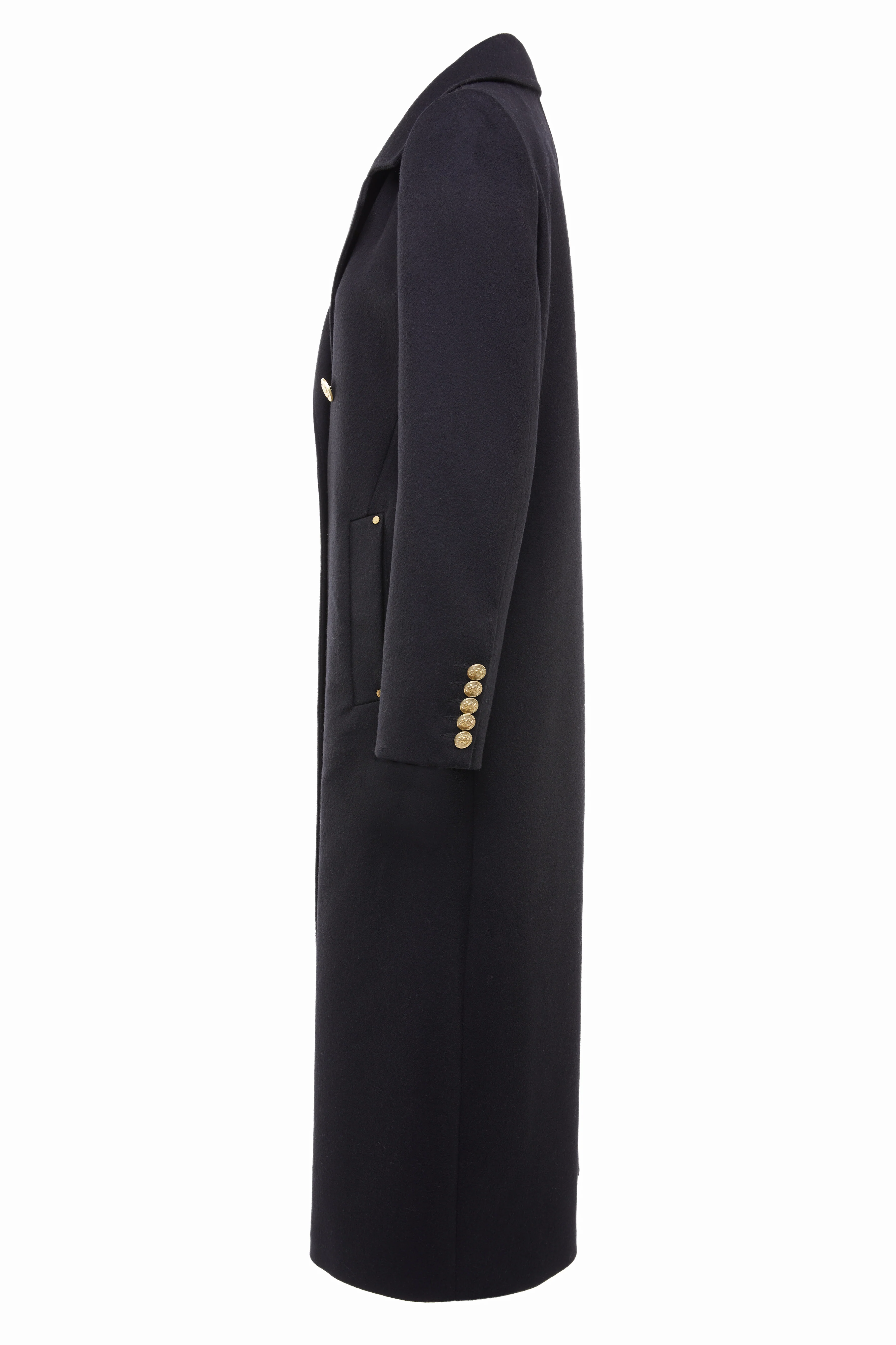 Double Breasted Coat (Soft Black) - Image 10