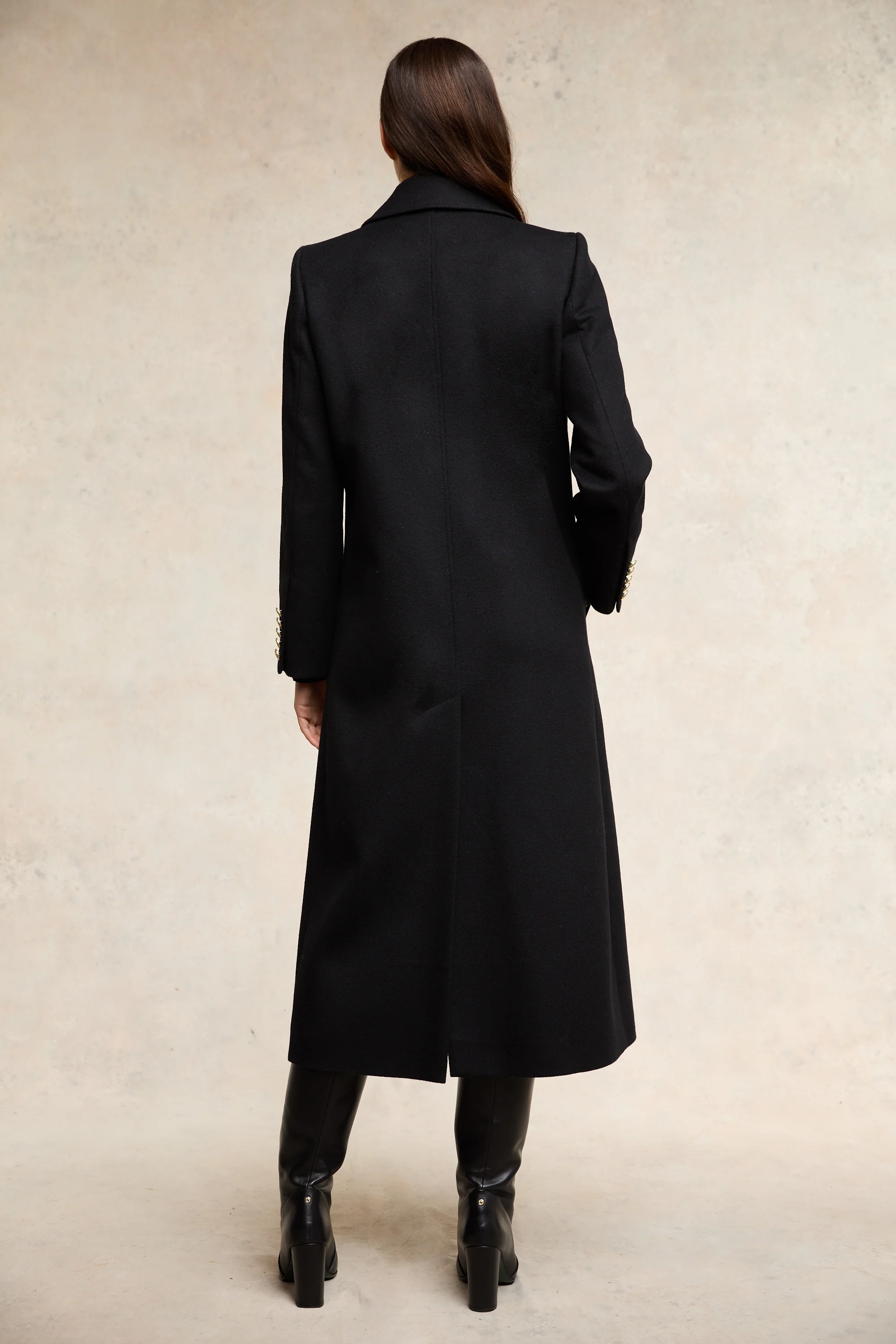 Double Breasted Coat (Soft Black) - Image 6