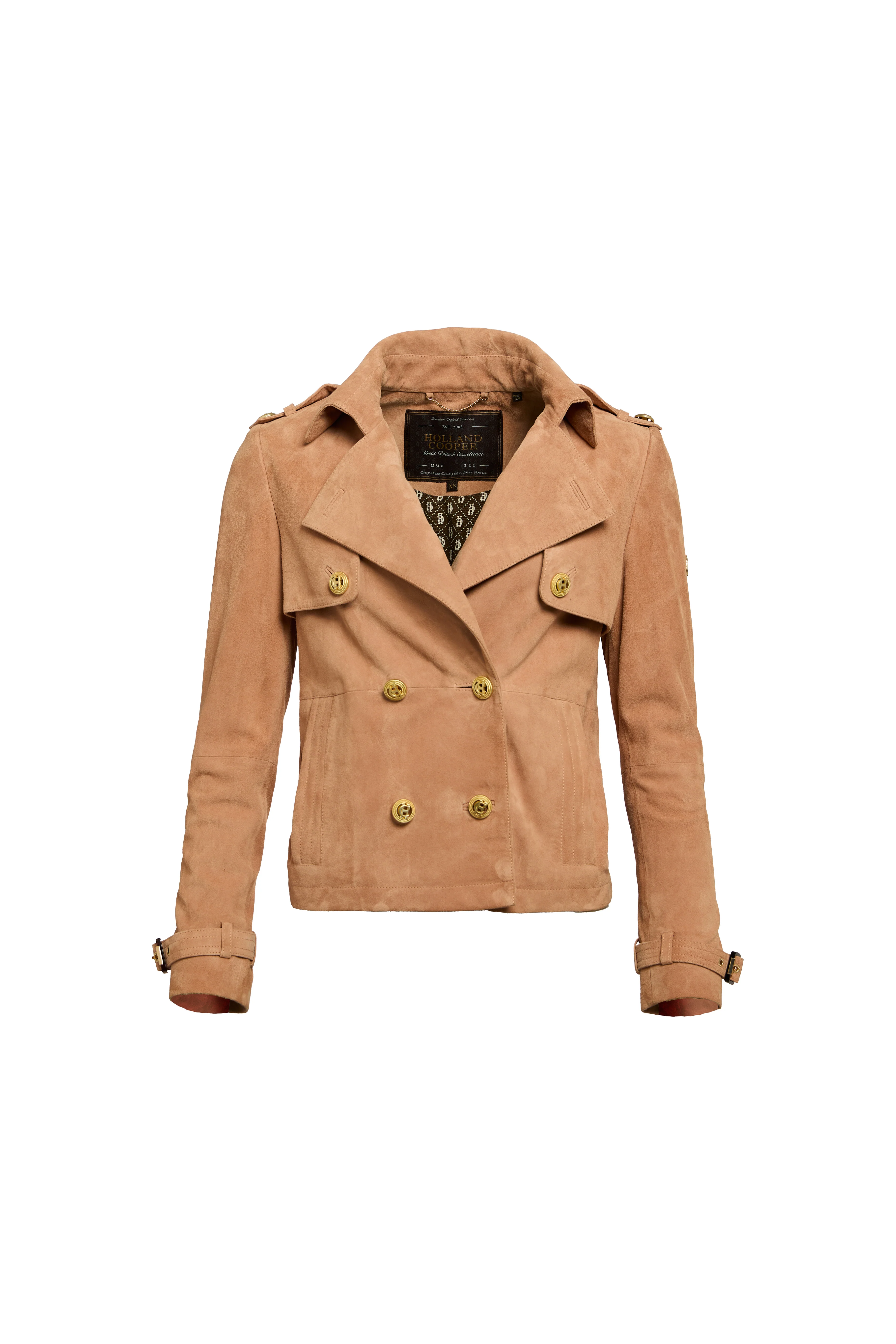 Draycott Suede Jacket (Nude) - Image 5