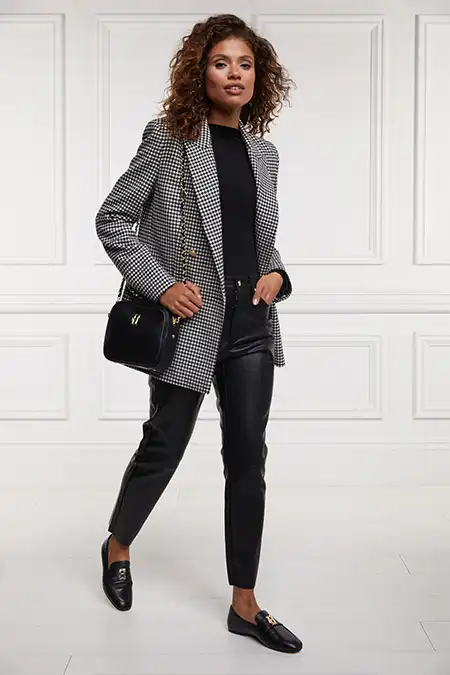 Dunwick Faux Leather Pant (Black) - Image 5