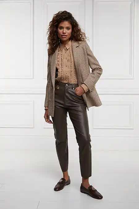 Dunwick Faux Leather Pant (Tobacco) - Image 5