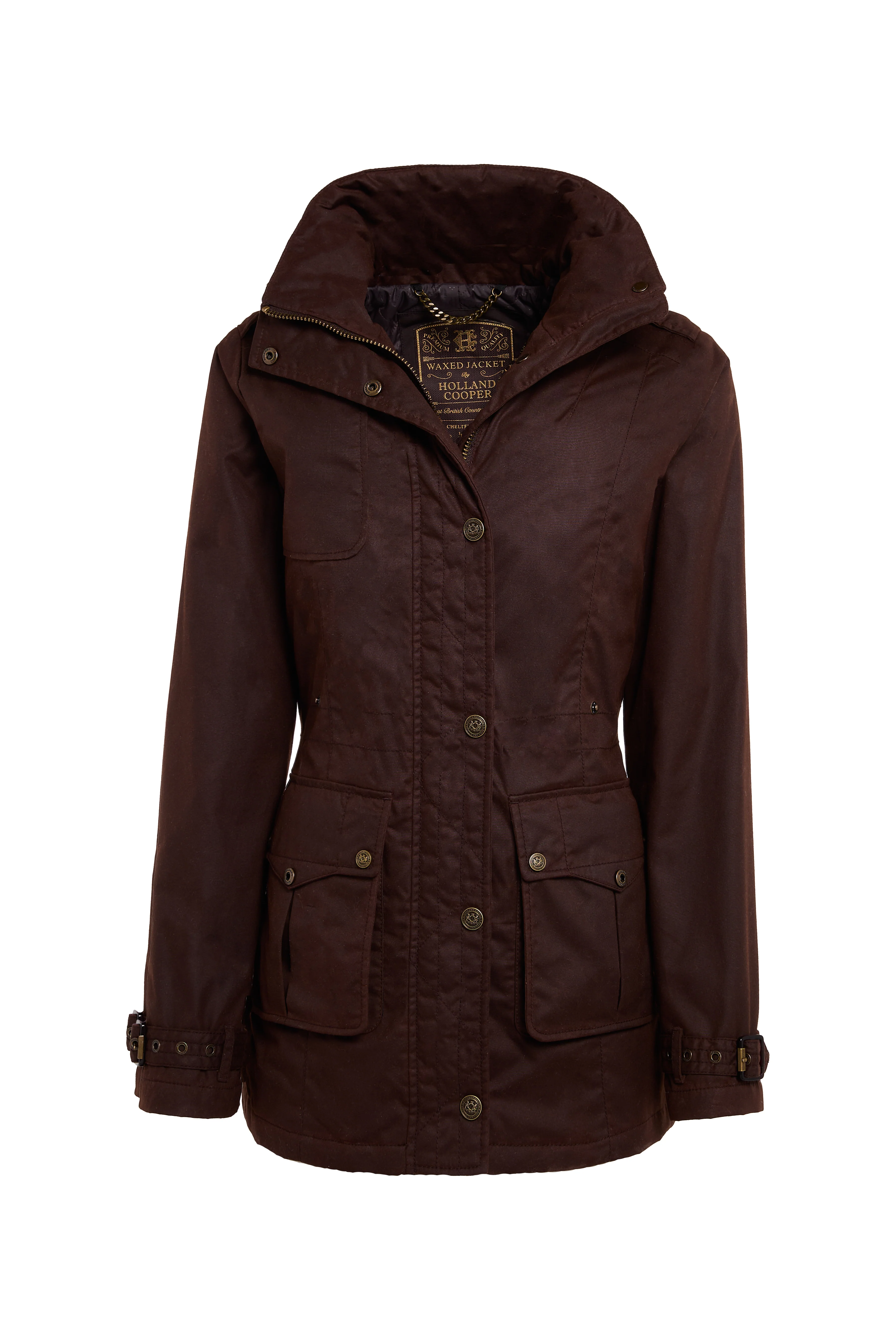 Durham Wax Jacket (Chocolate) - Image 6