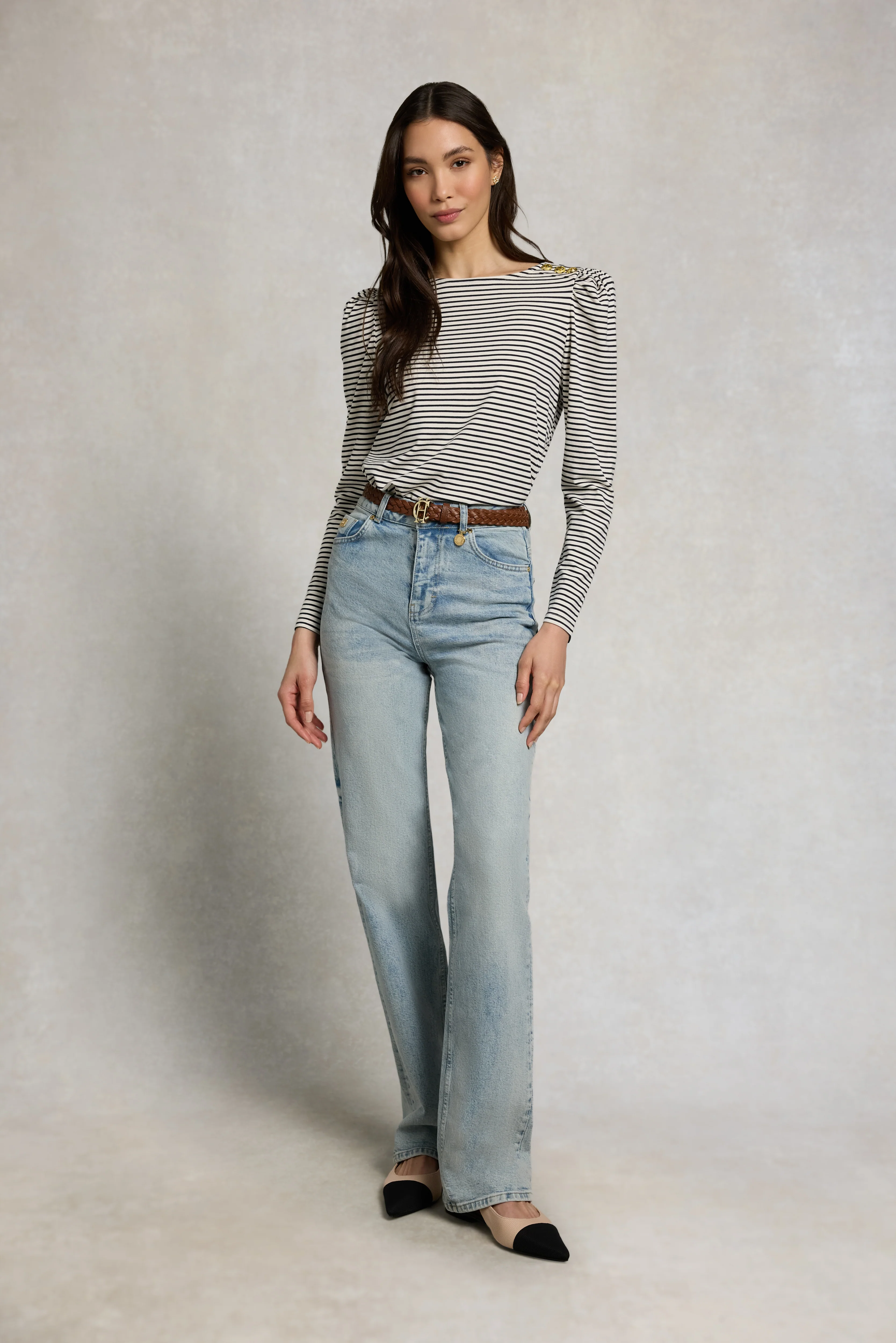 Emma Top (White Ink Navy) - Image 3