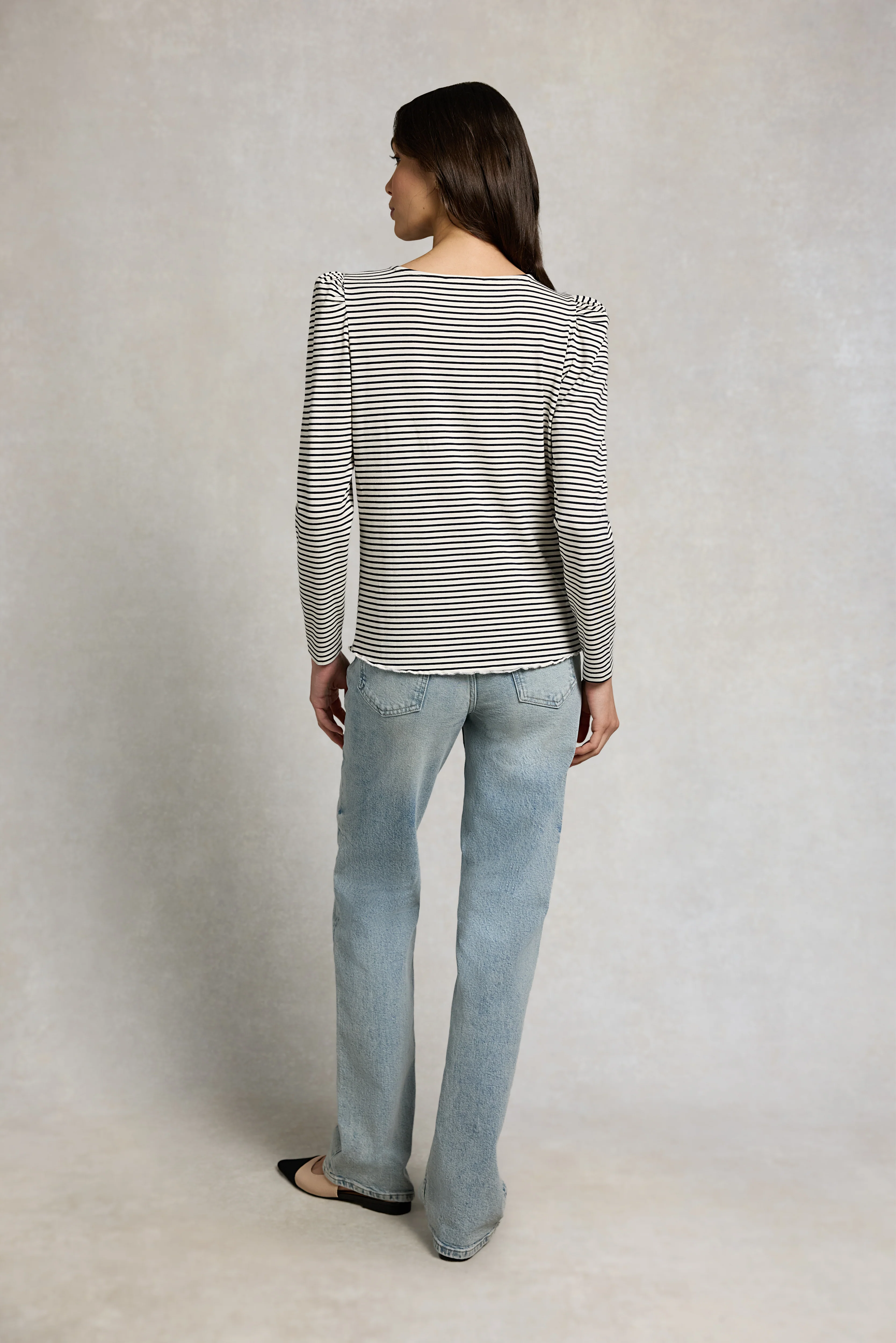 Emma Top (White Ink Navy) - Image 4