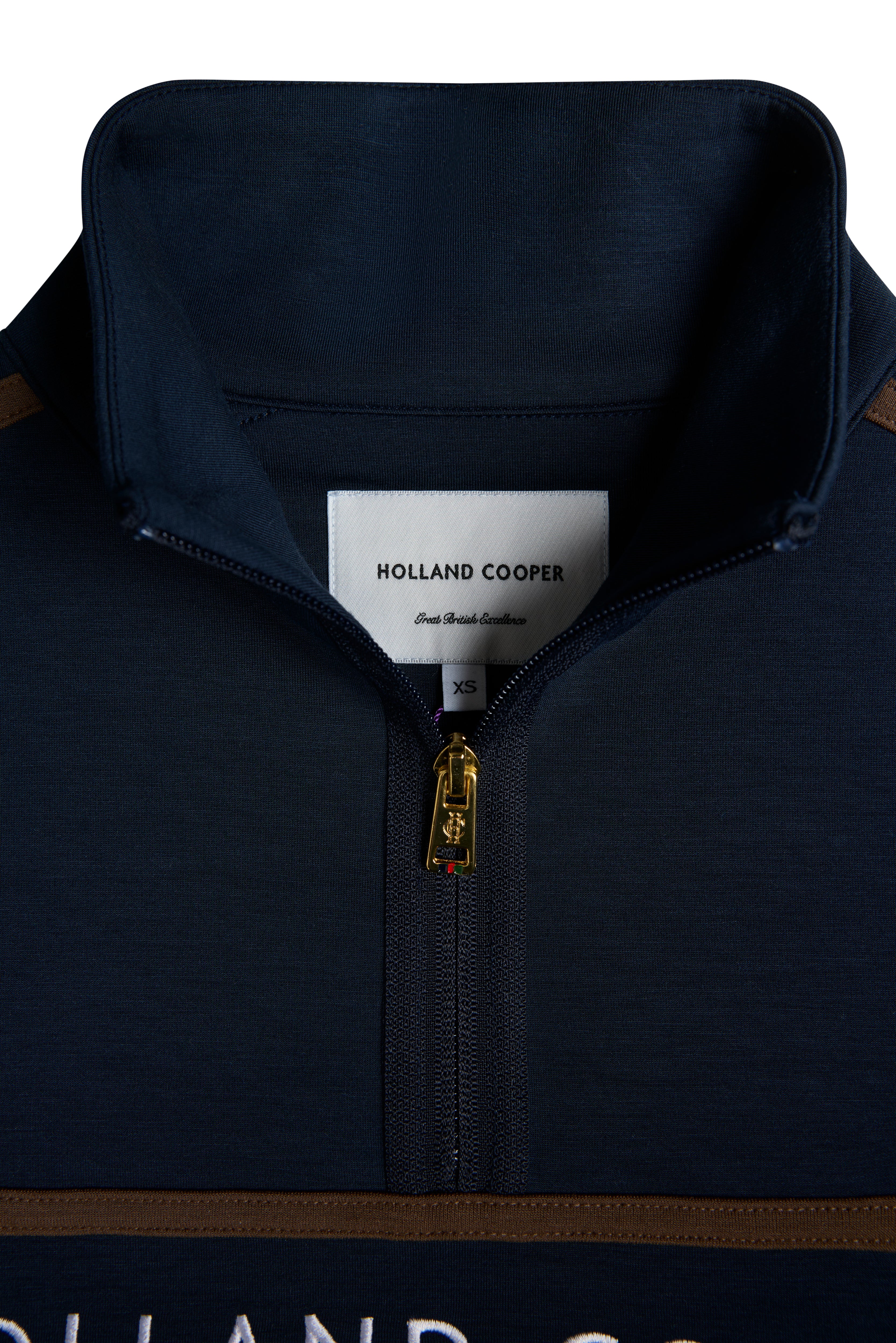 Equestrian Quarter Zip Neck Sweat (Ink Navy) - Image 7
