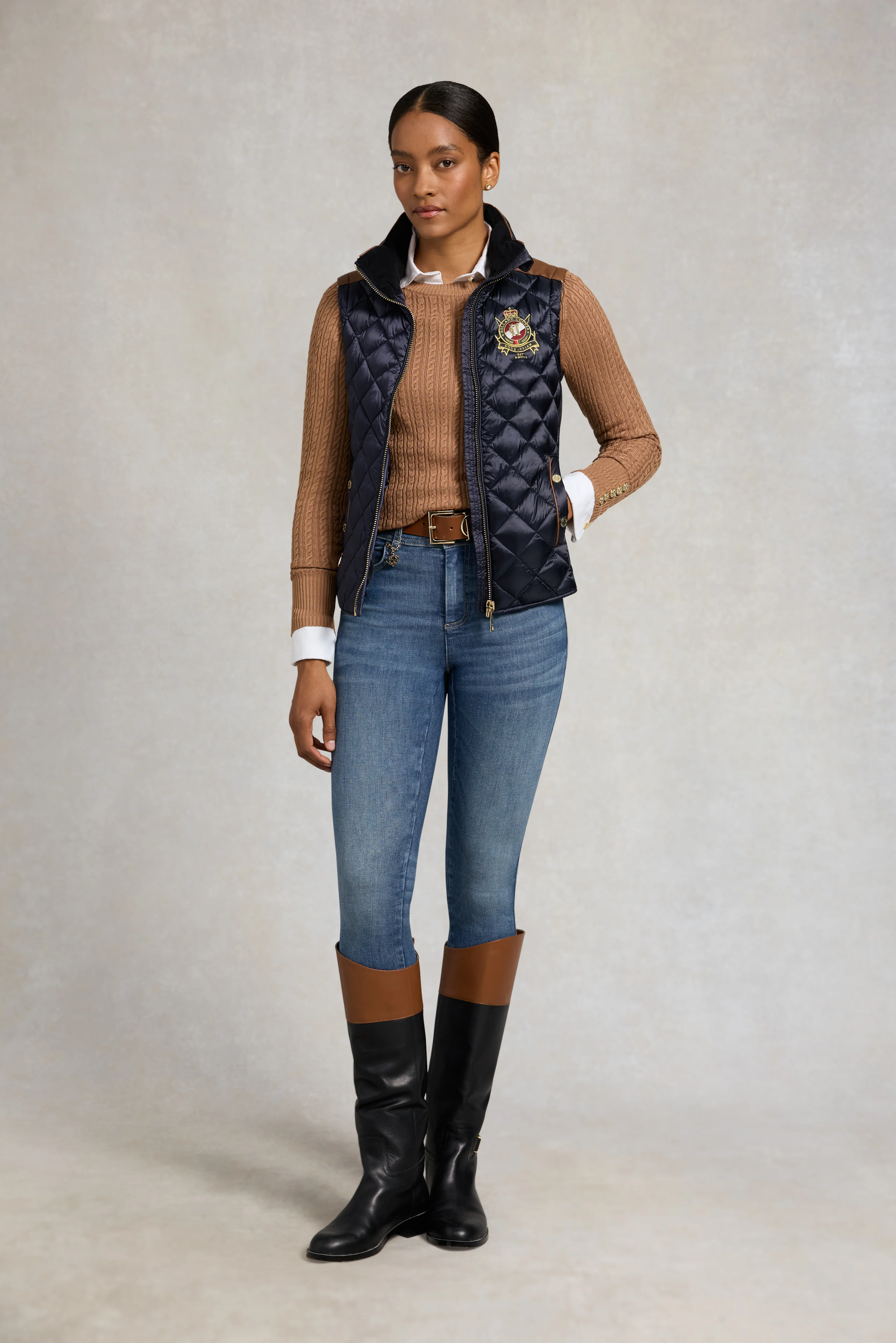Diamond Quilt Classic Gilet (Ink Navy) - Image 4