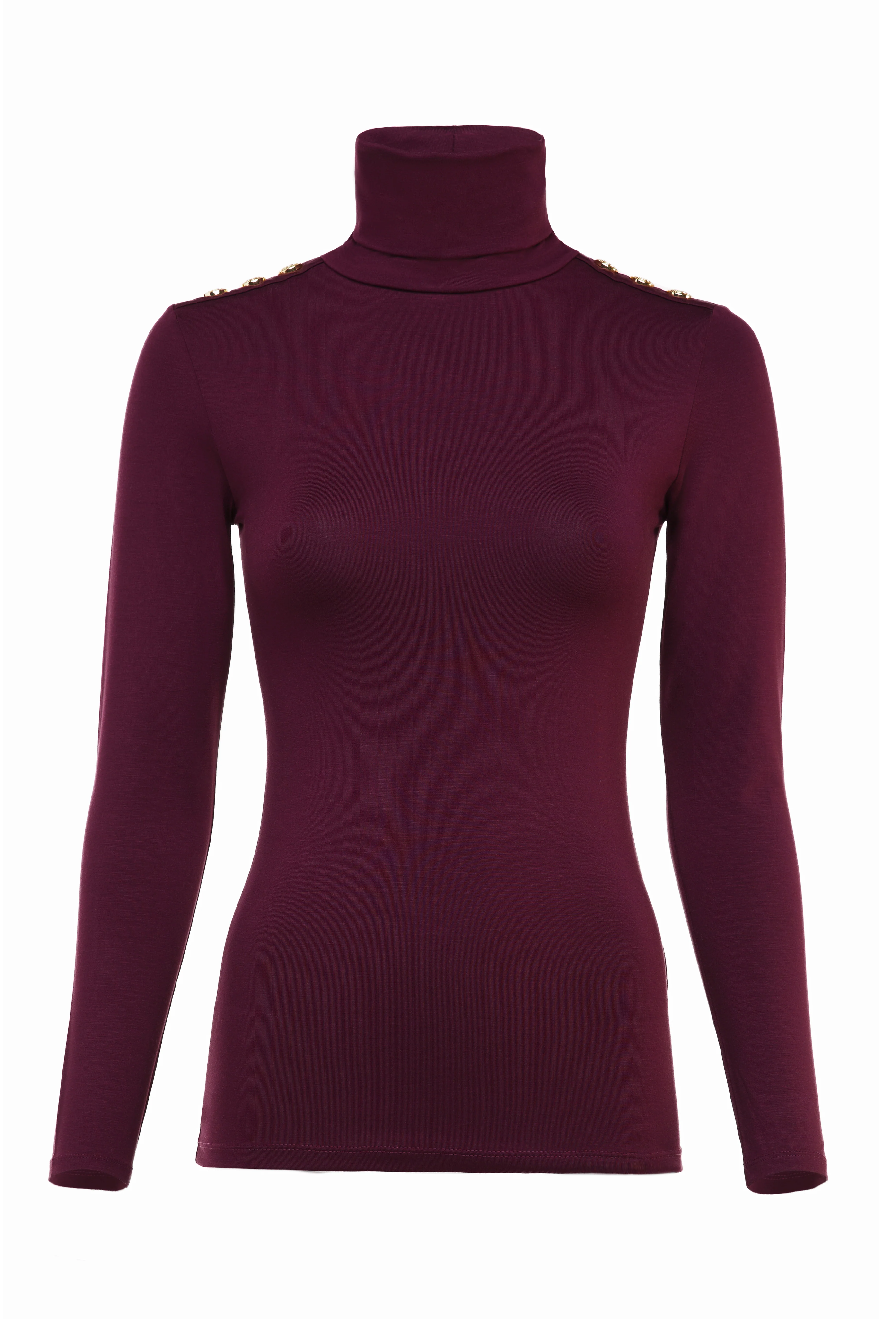 Essential Roll Neck (Burgundy) - Image 5