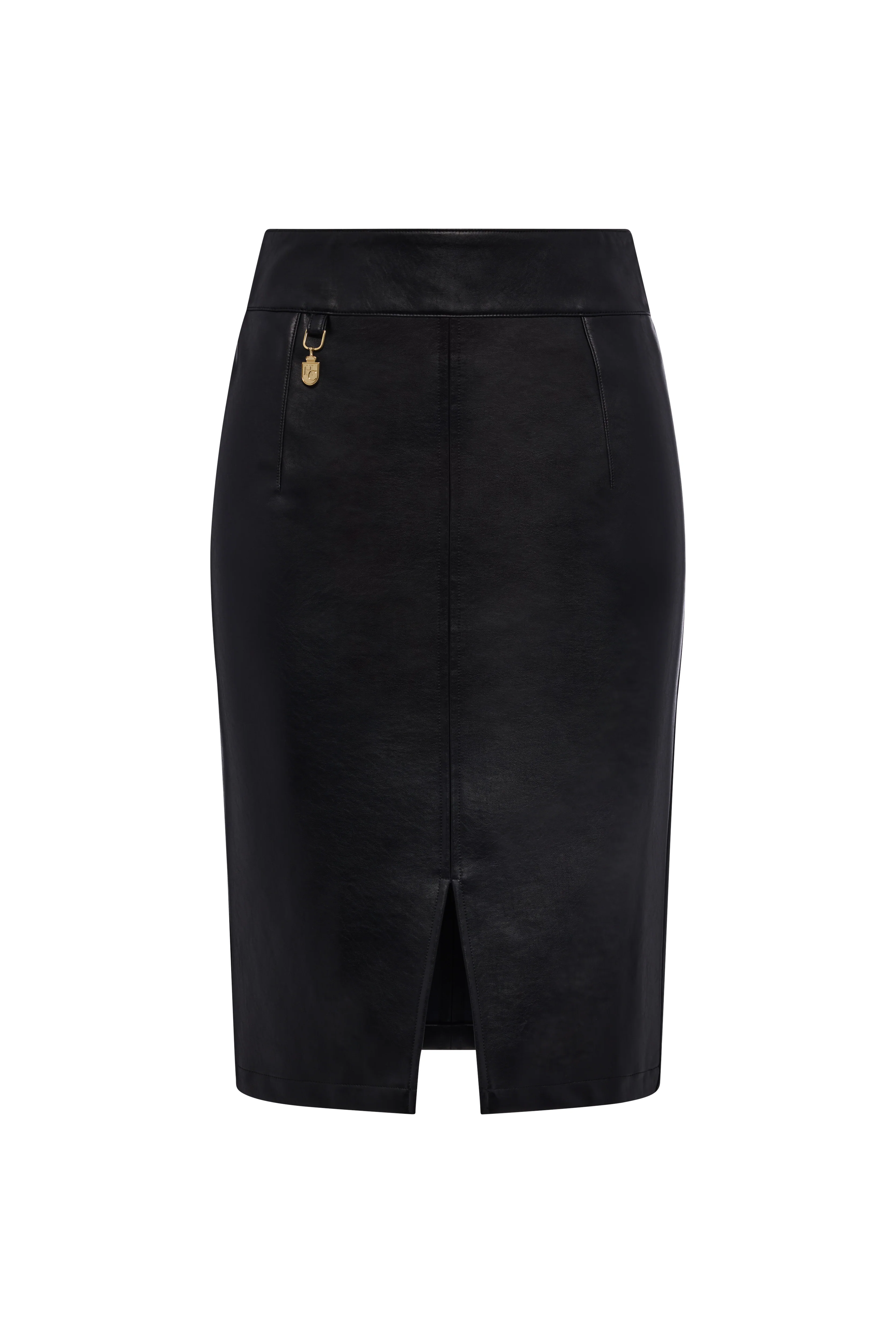 Faux Leather Mayfair Skirt (Black) - Image 4