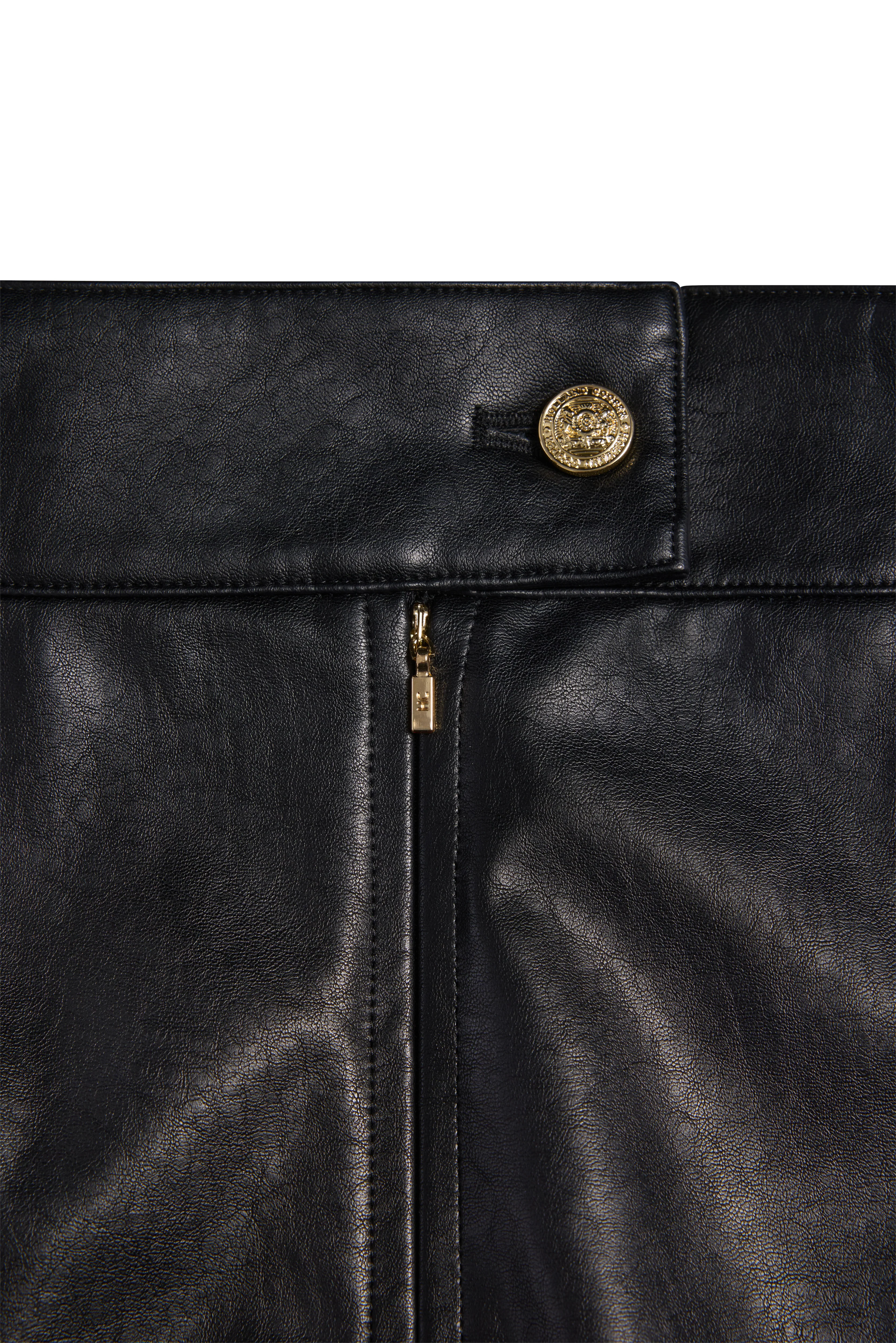 Faux Leather Mayfair Skirt (Black) - Image 8