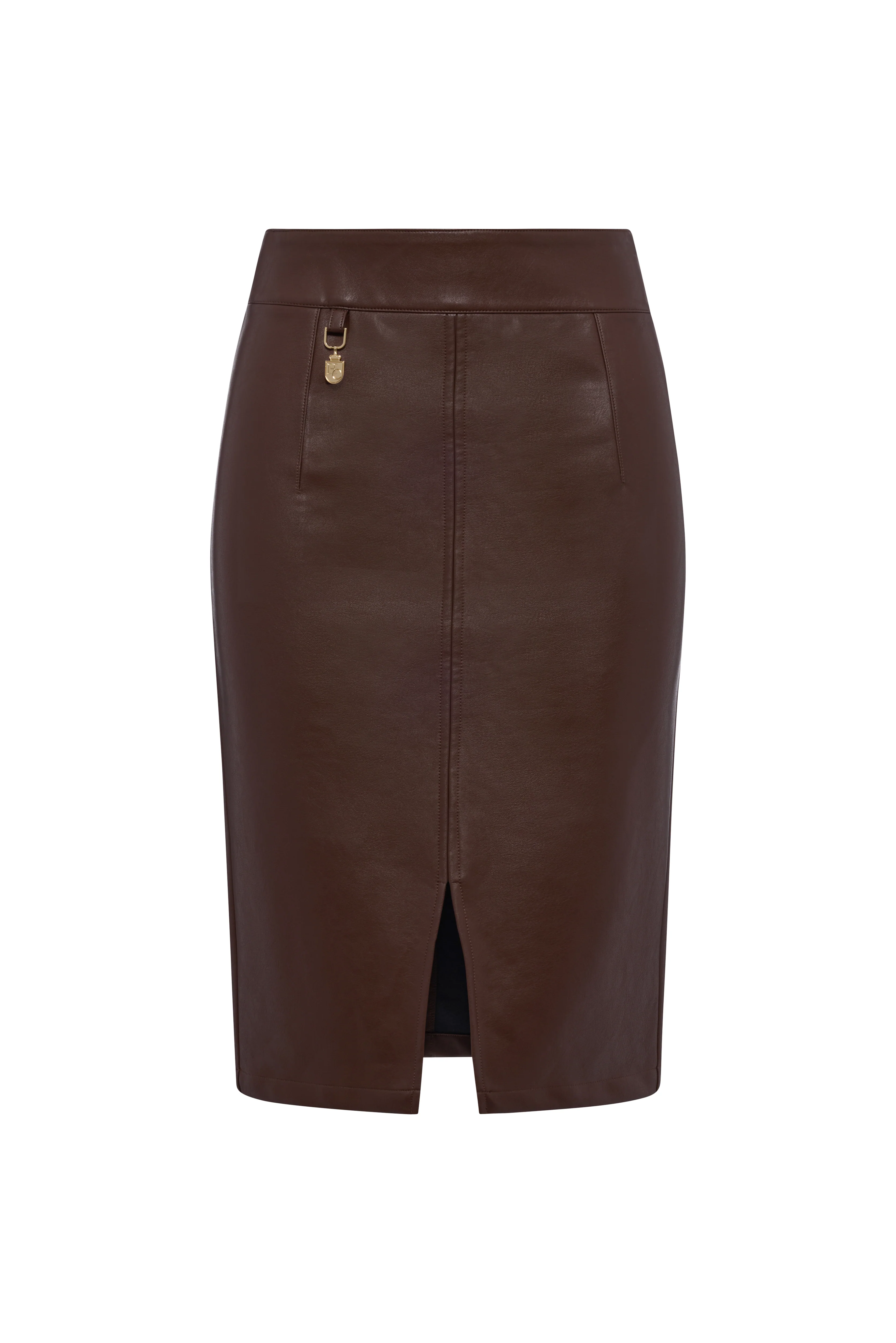 Faux Leather Mayfair Skirt (Espresso) - Image 5